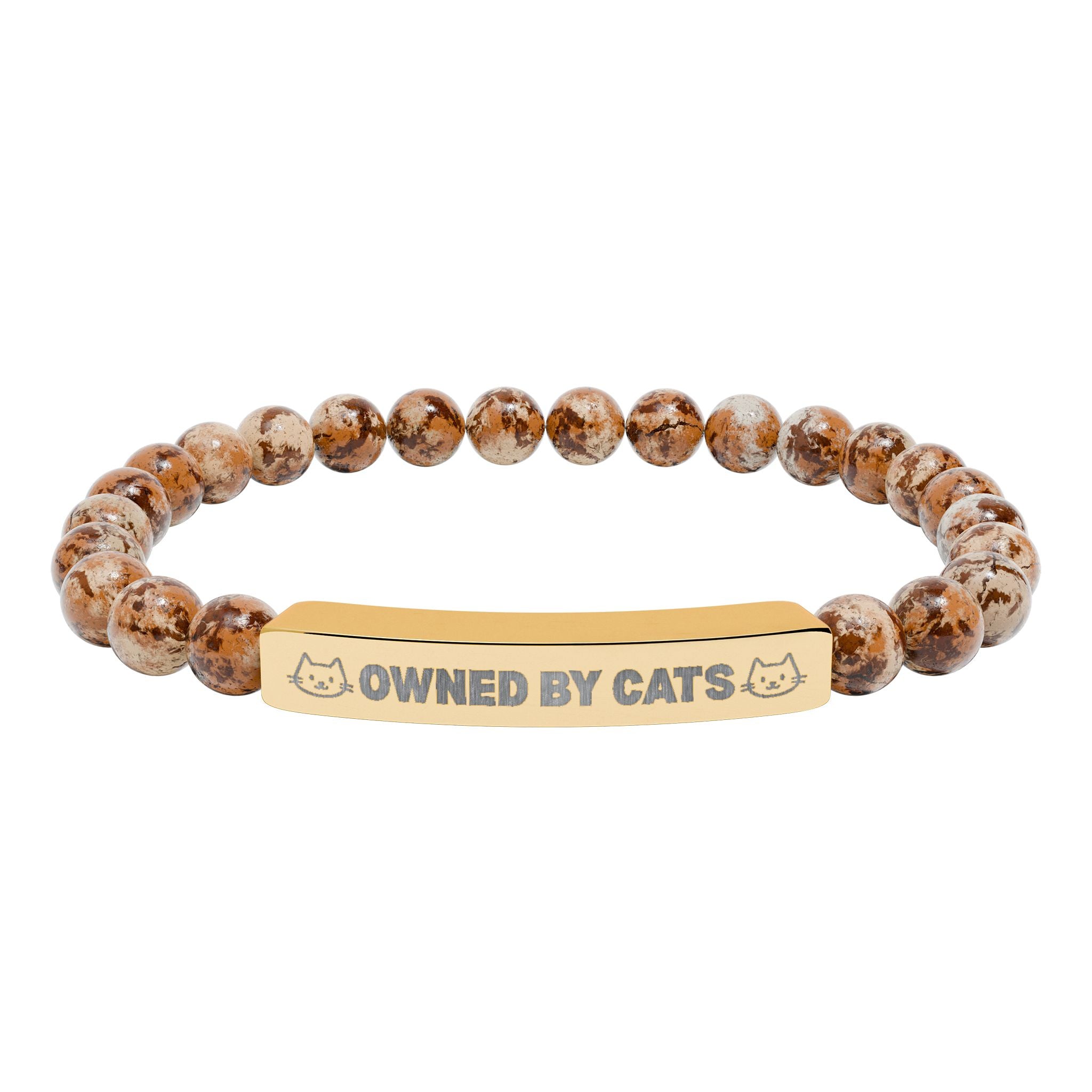 Owned by Cats Natural Stone Bar Bracelet