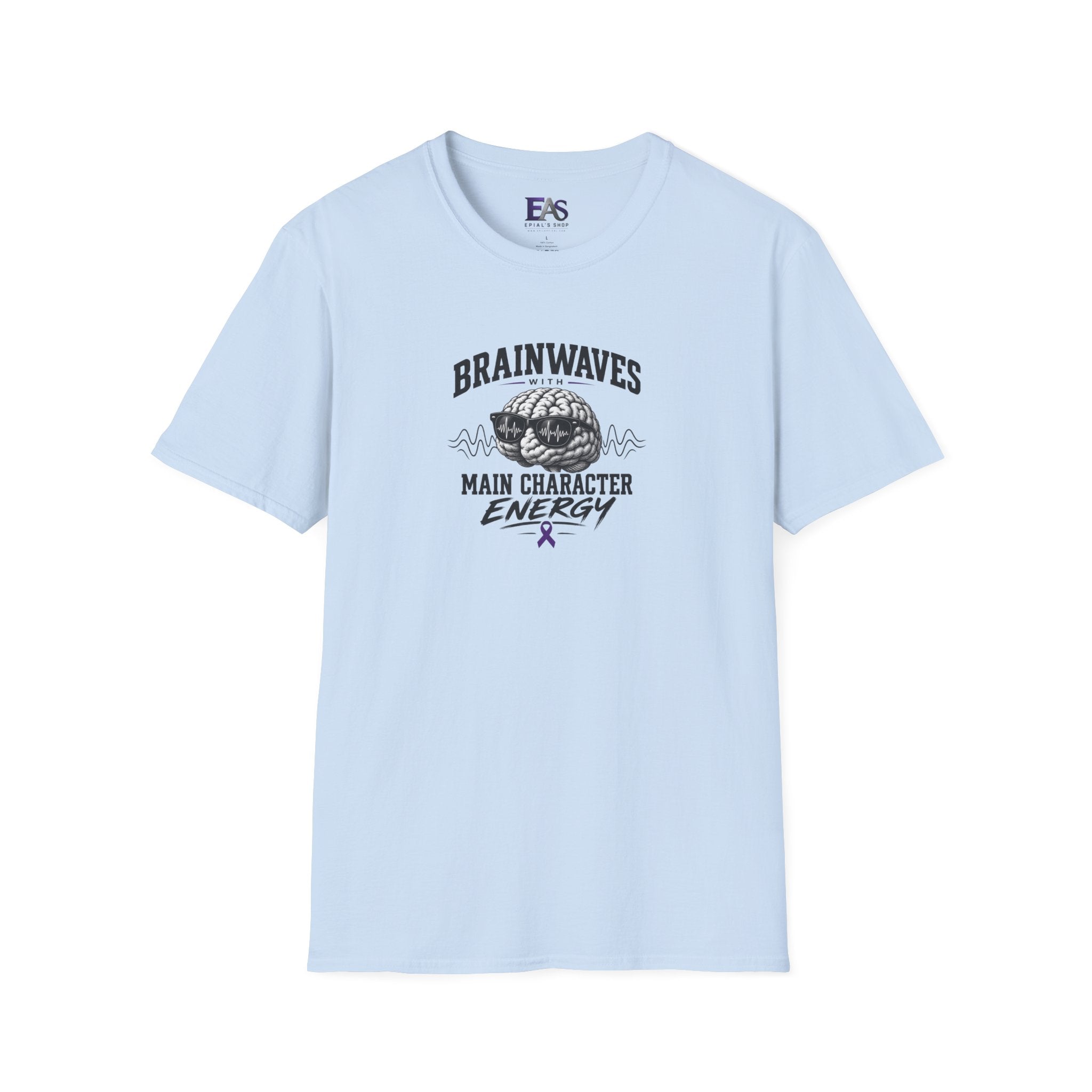 Brainwaves With Main Character Energy Epilepsy Awareness T-Shirt