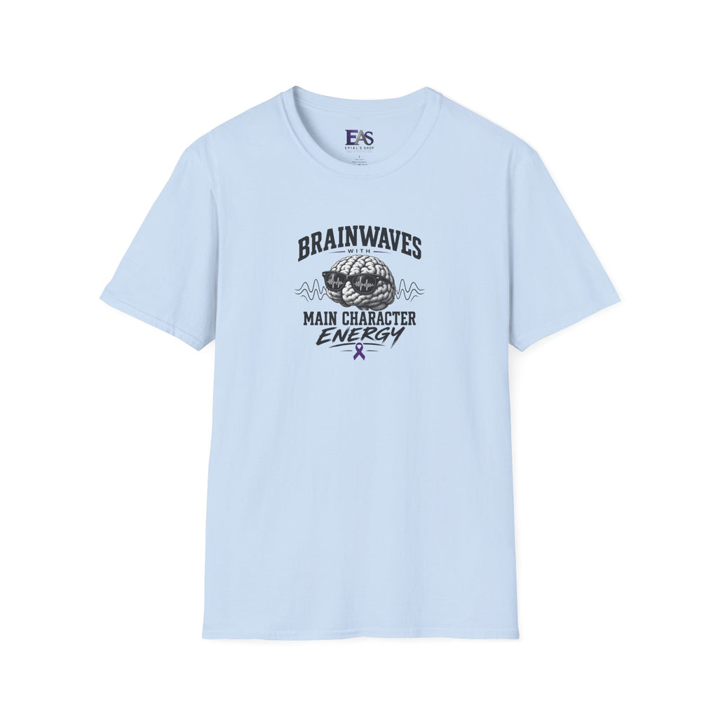 Brainwaves With Main Character Energy Epilepsy Awareness T-Shirt