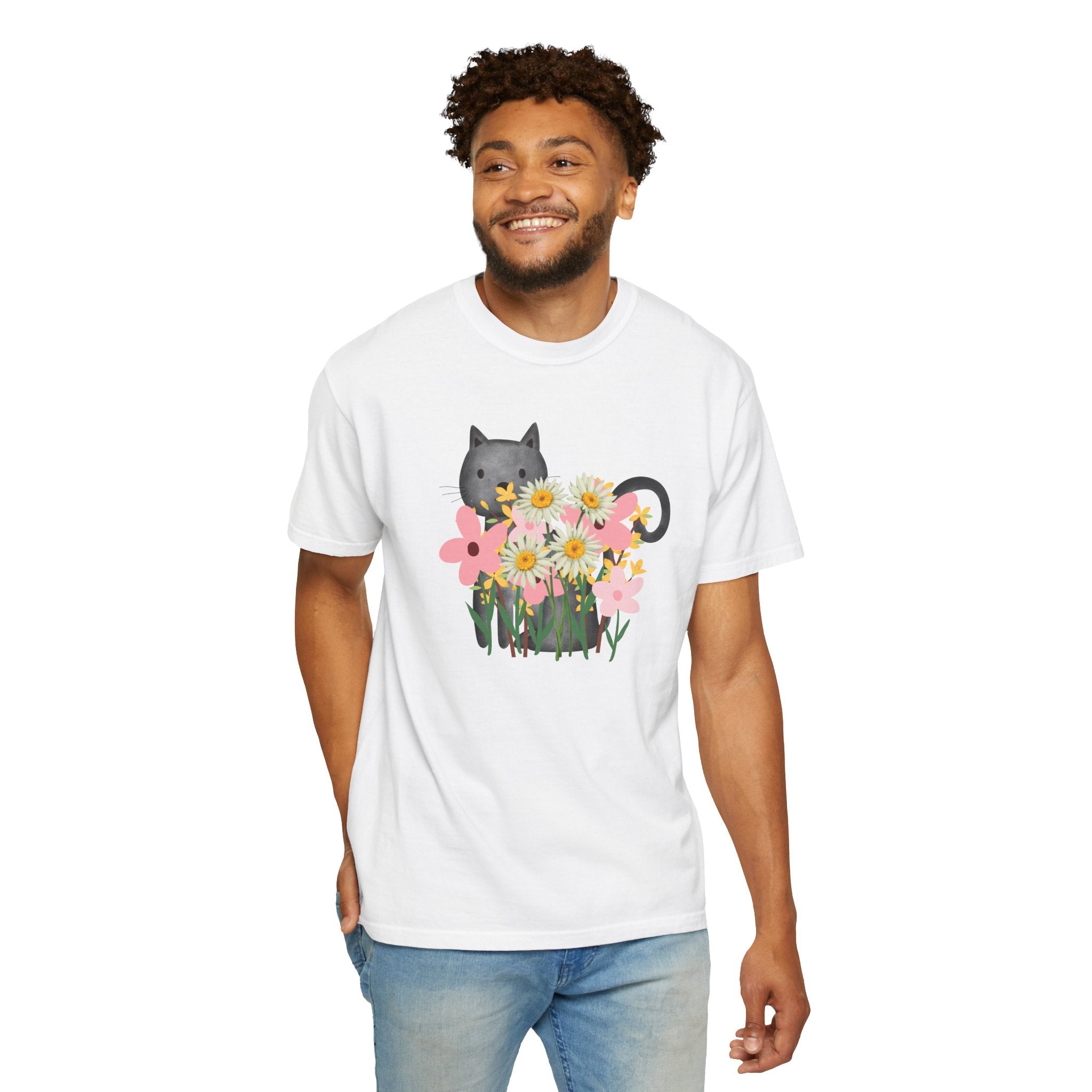 Women’s Floral Cat T-Shirt