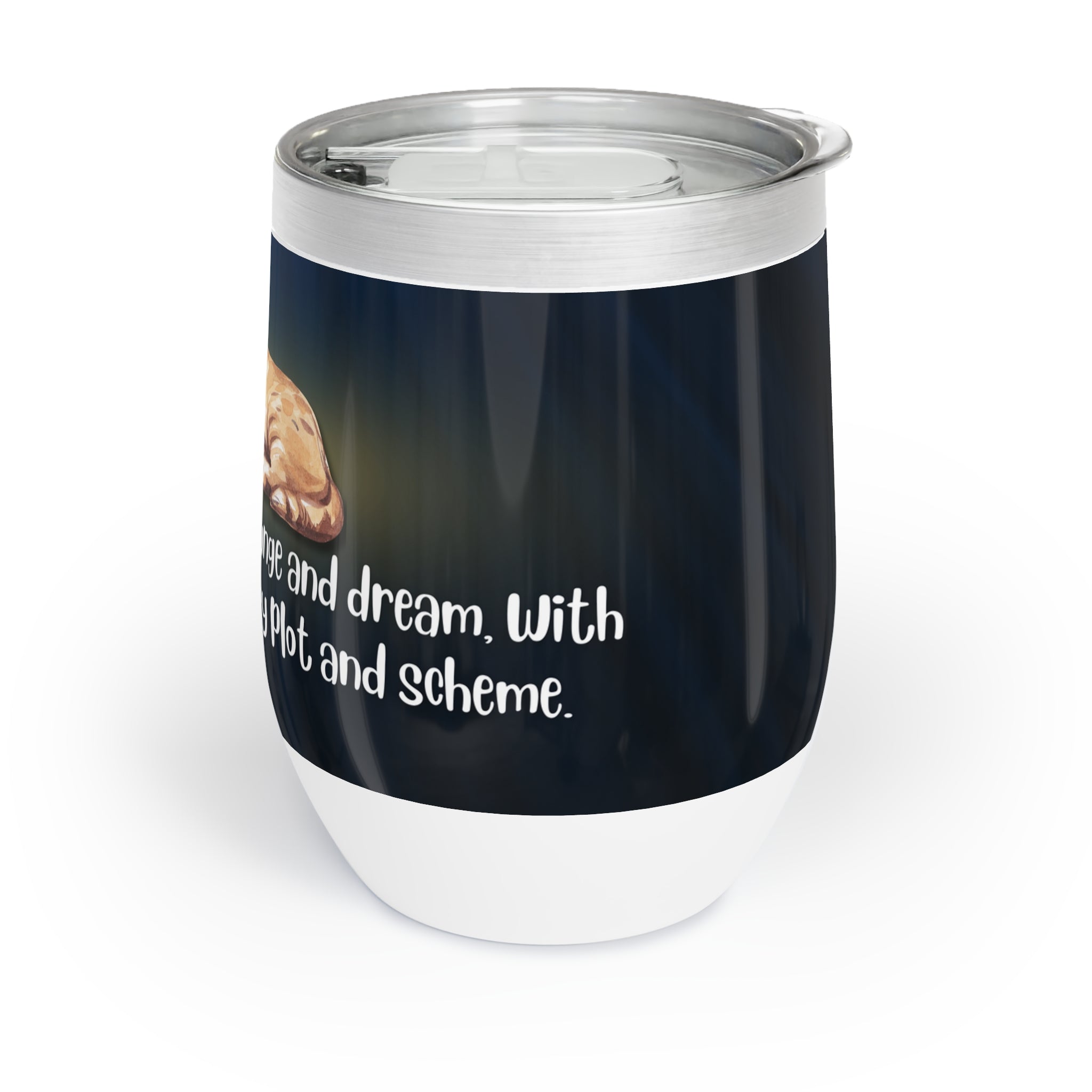 Photo depicting the ​Sunlit Corners Chill Wine Tumbler from EpiAl's Shop.