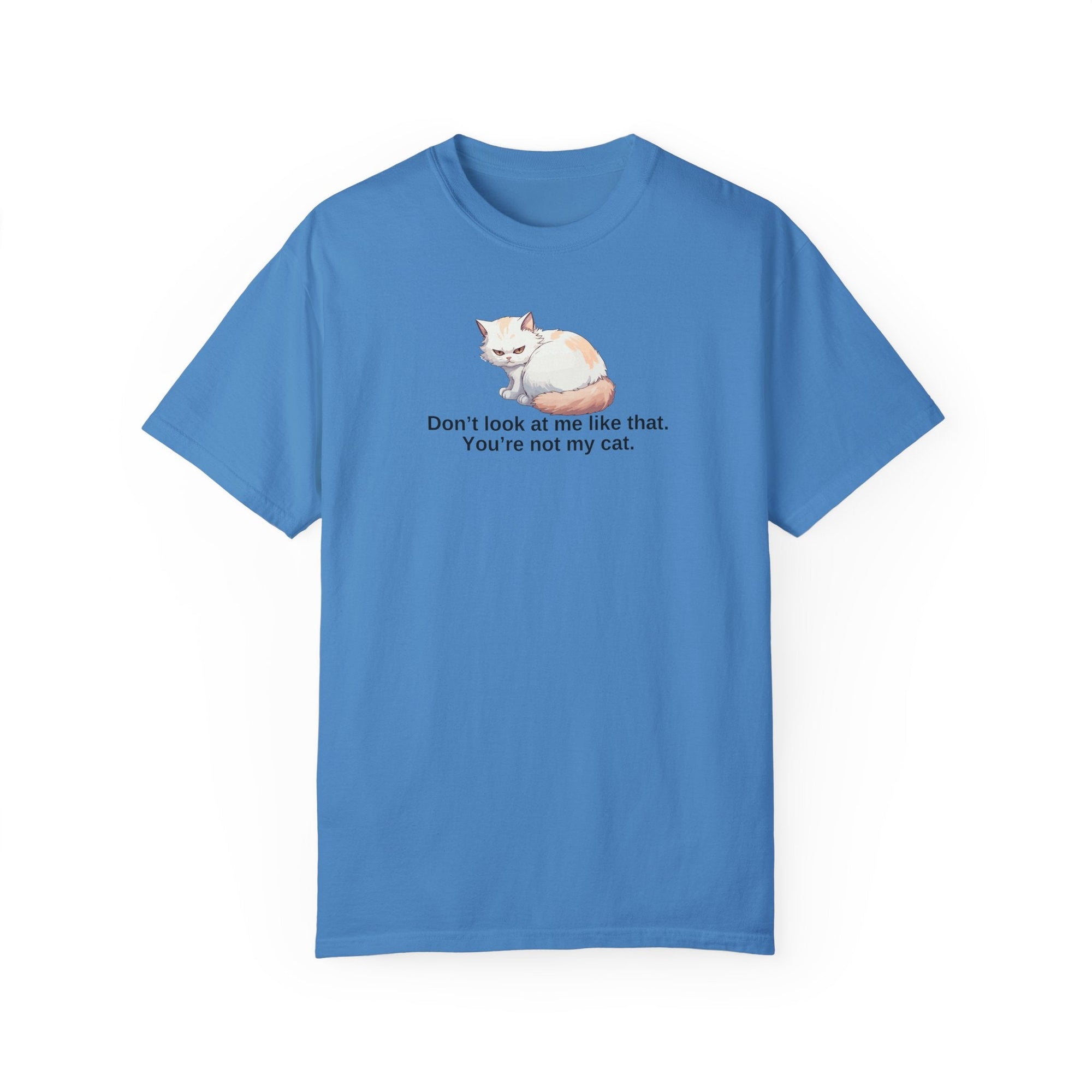 Don’t Look at Me Like That, You’re Not My Cat Unisex Garment-Dyed T-Shirt Printify