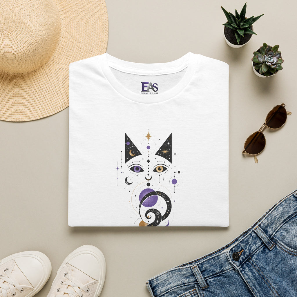 Celestial Cat T-Shirt | Mystical Cosmic Cat Graphic Tee
