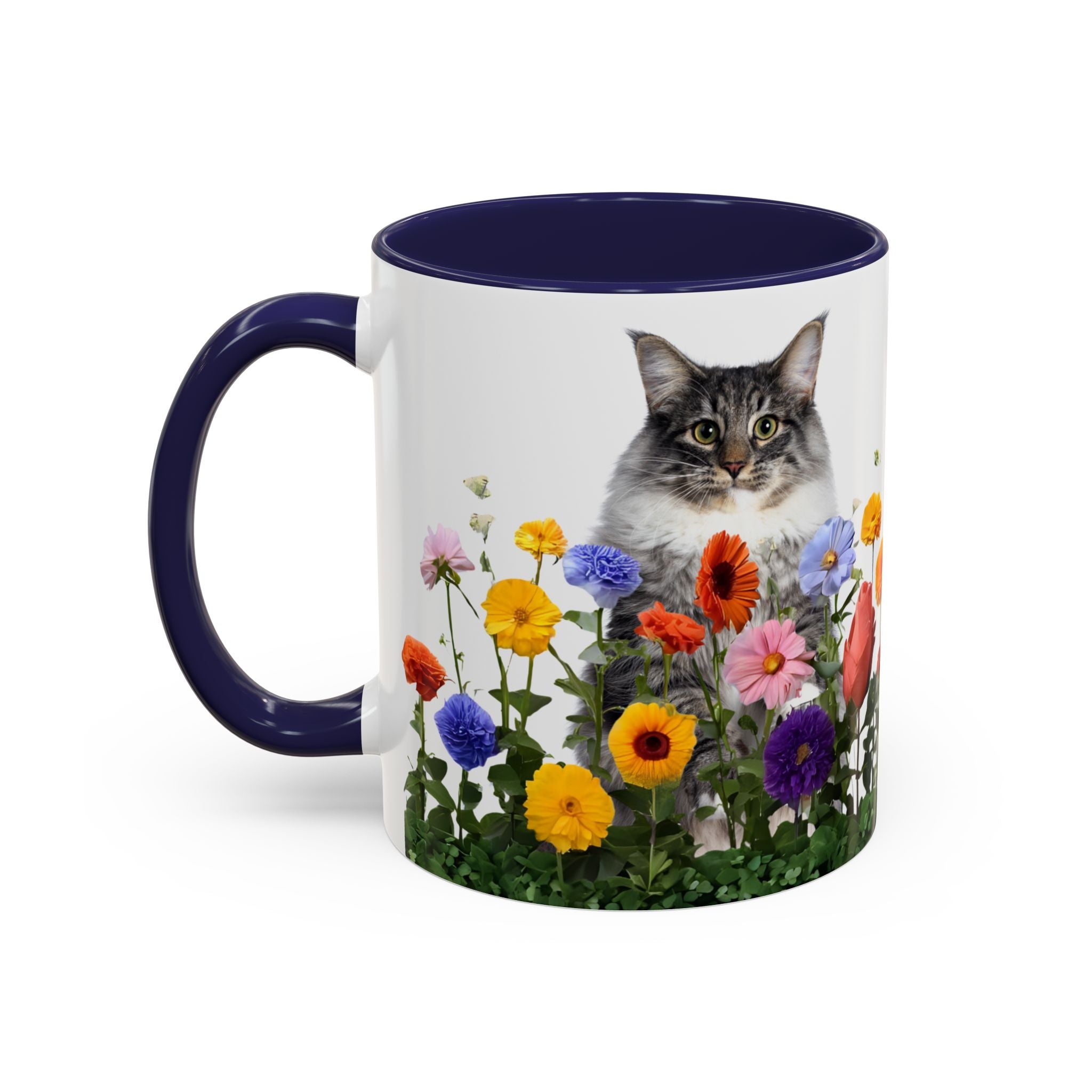 Floral Cats Coffee Mug - 11 oz/15 oz