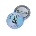 Impeccably Aloof Cat Pinback Button – Abstract Line Art Badge