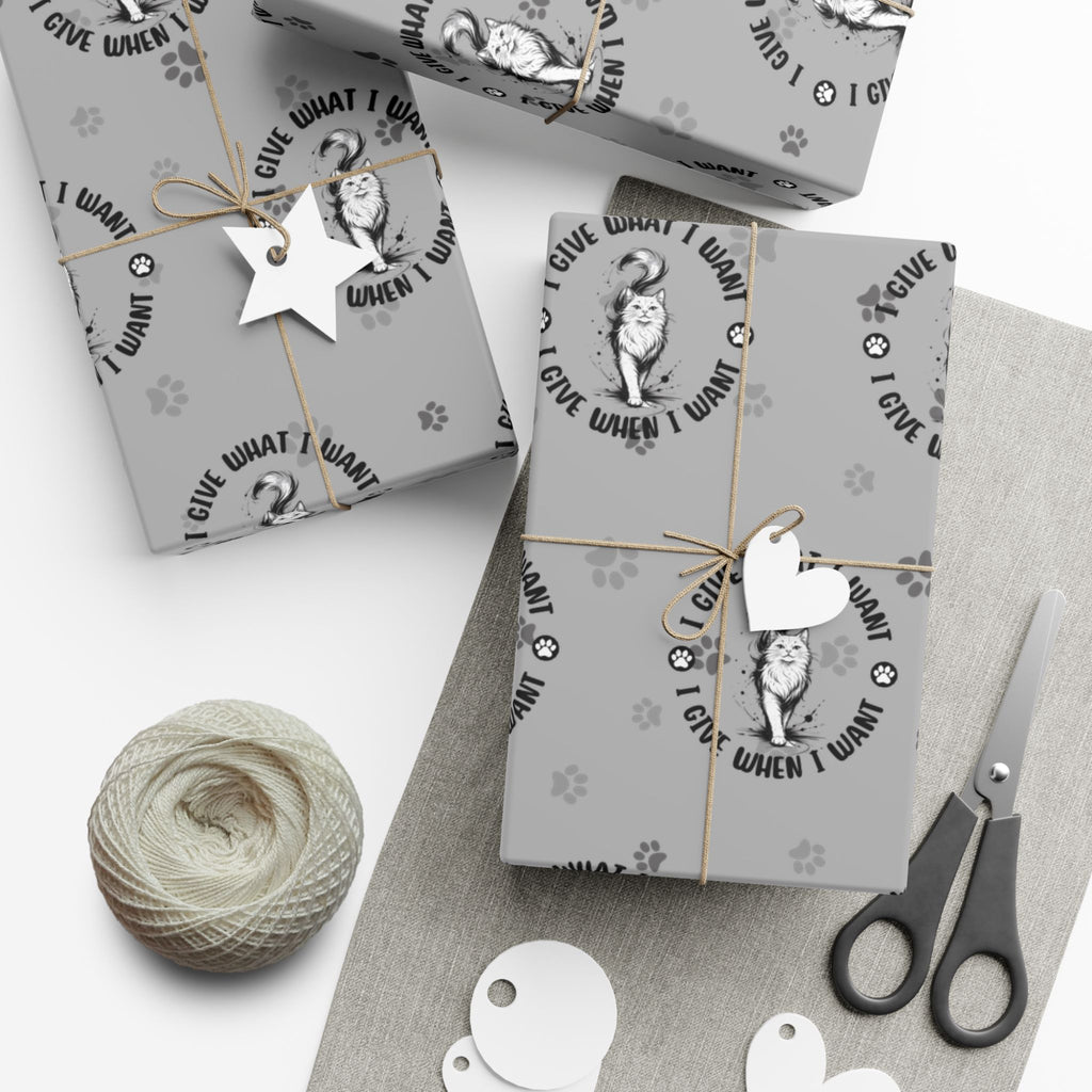 I Give What I Want – Cat Lover Gift Wrap (All-Occasion)