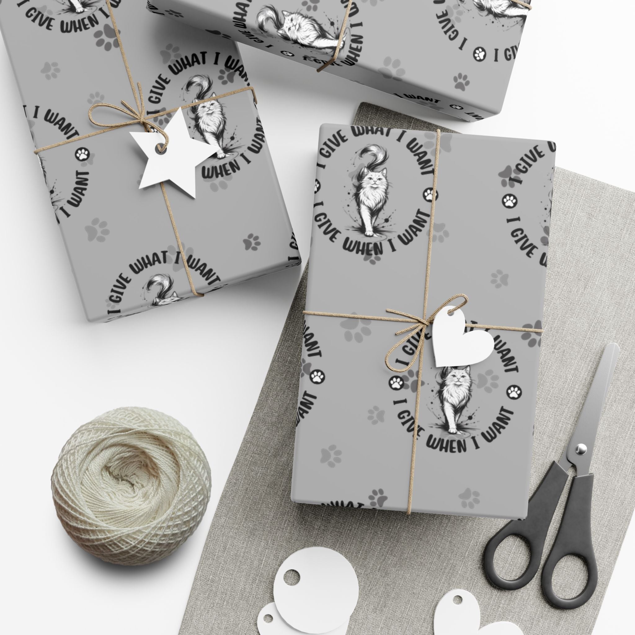 I Give What I Want – Cat Lover Gift Wrap (All-Occasion)