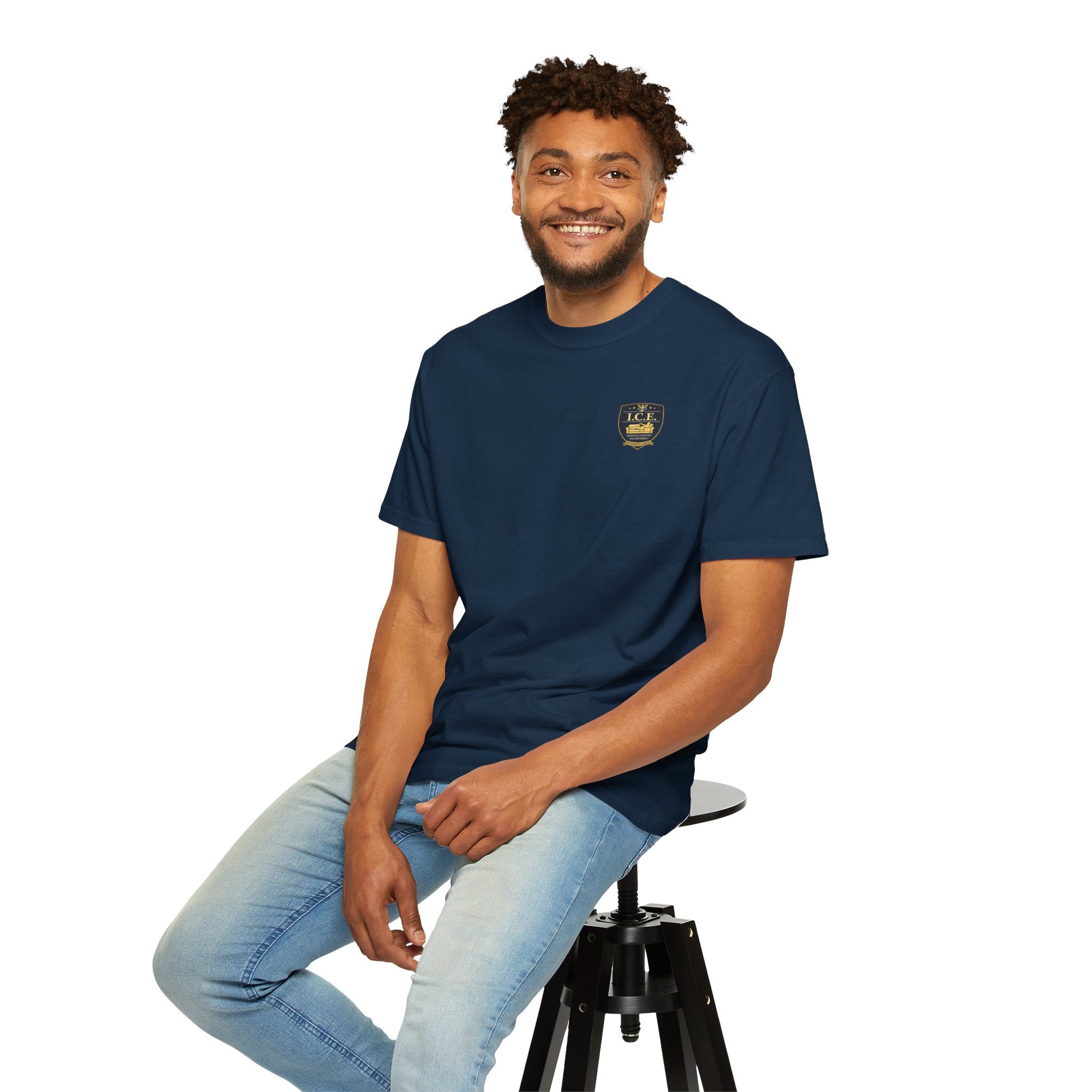 I.C.E. Badge T-Shirt | Institute of Cozy Excellence Parody Tee