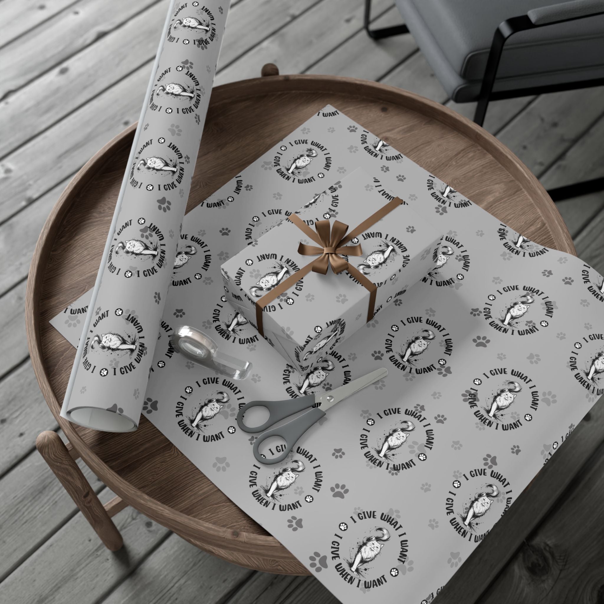 I Give What I Want – Cat Lover Gift Wrap (All-Occasion)