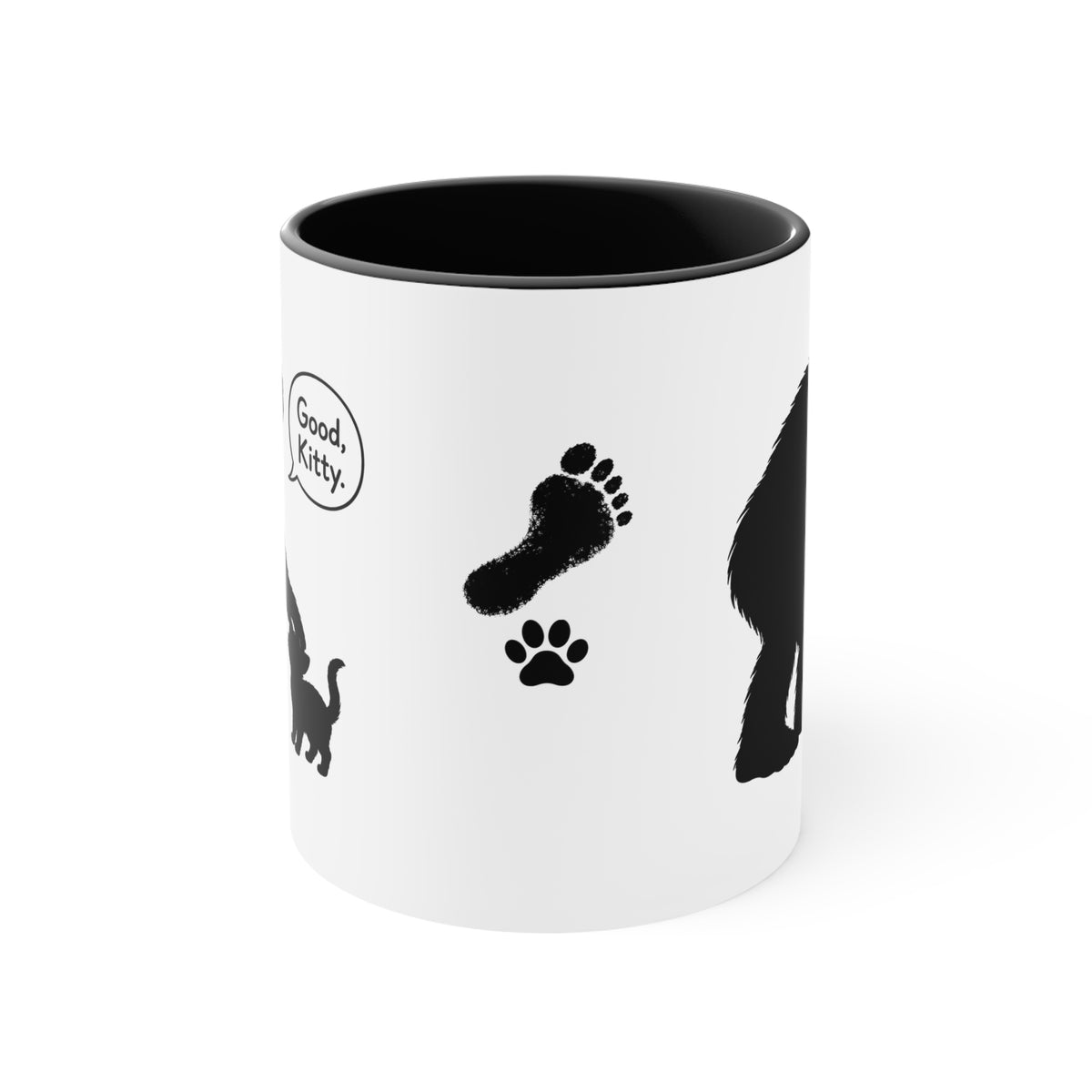 Sasquatch & Cat “Good, Kitty” Accent Mug