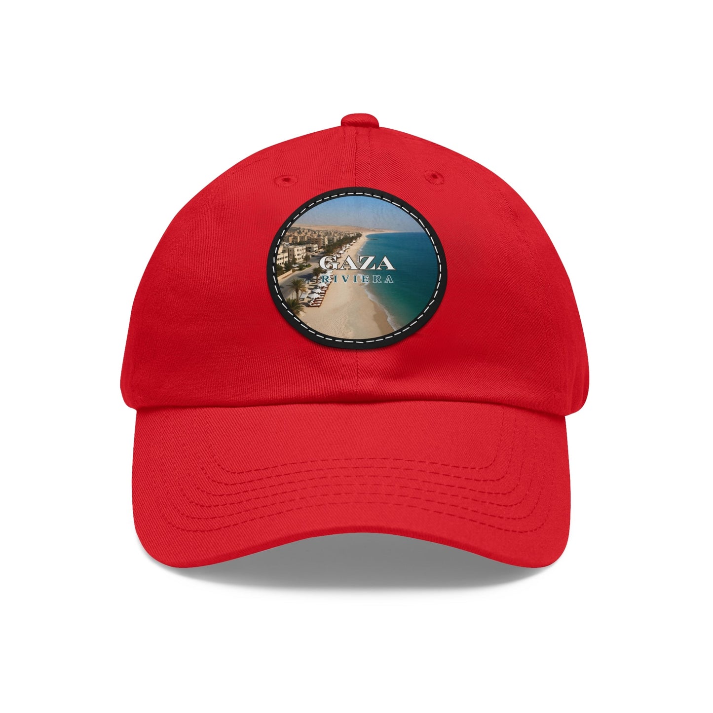 Gaza Riviera Dad Hat with Leather Patch Printify