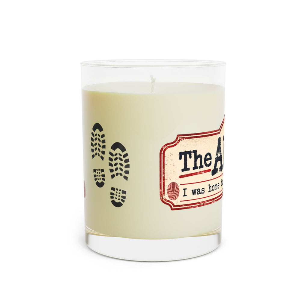 The Alibi Scented Candle | True Crime Humor | 2-Wick Soy Wax Candle