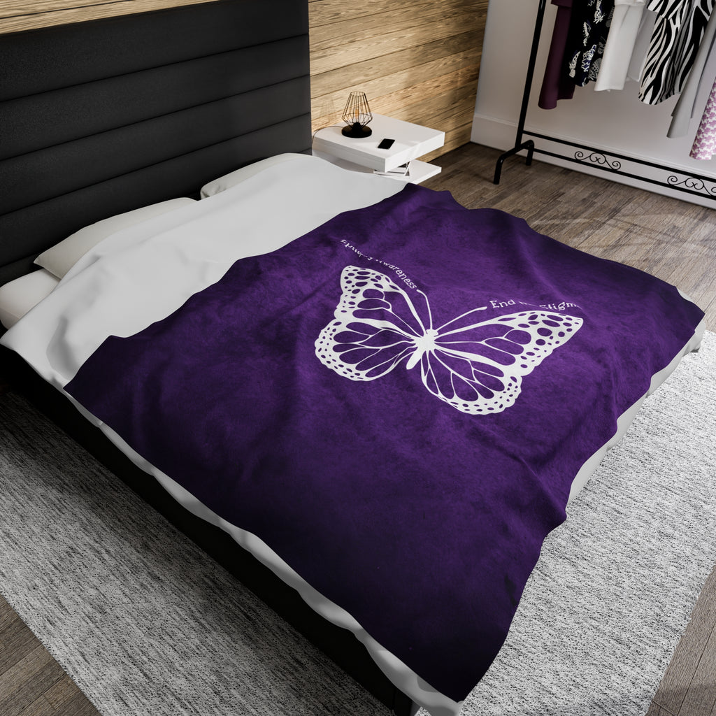 Epilepsy Awareness Velvet Blanket - End the Stigma