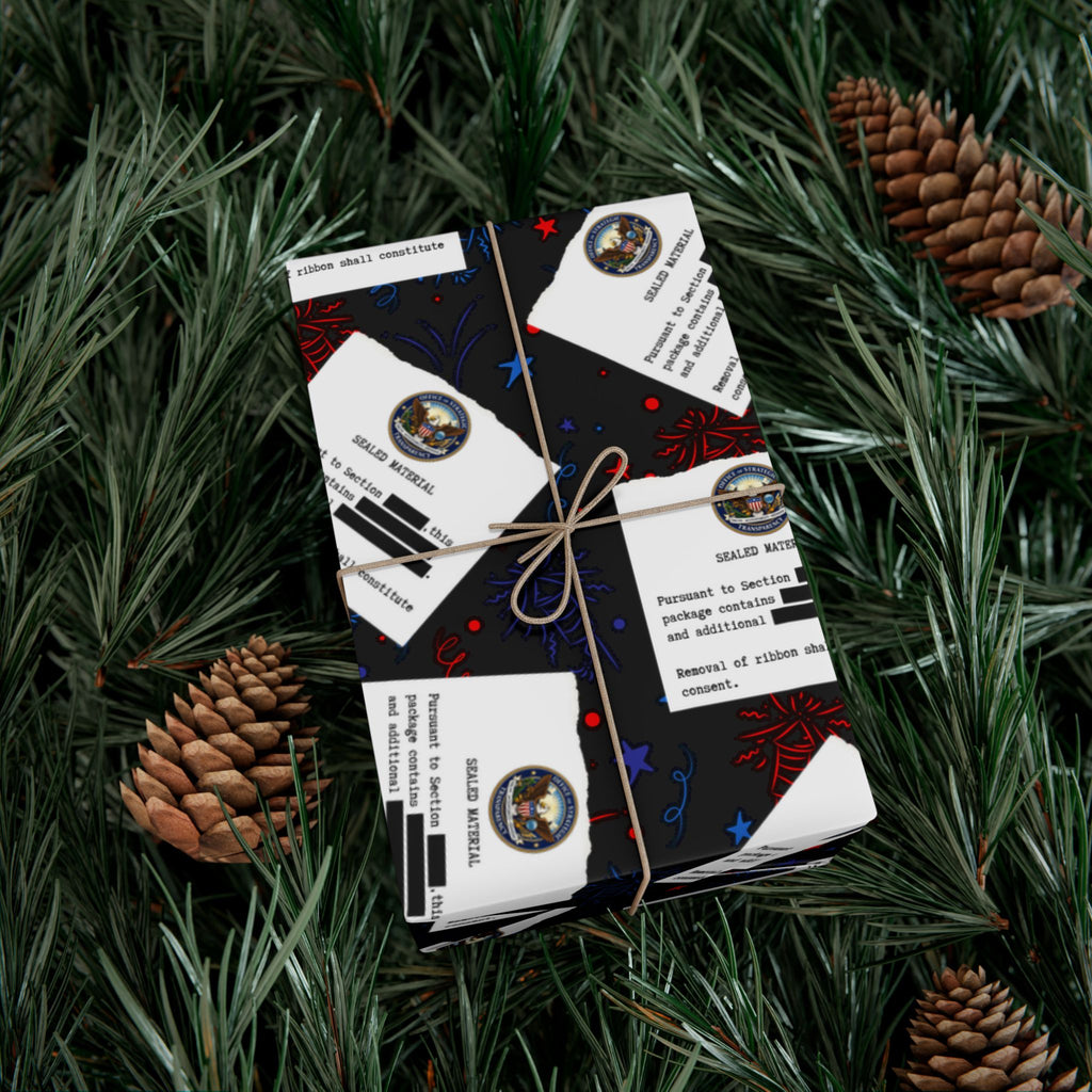 Classified Celebration Gift Wrap – Patriotic Parody Fireworks Wrapping Paper