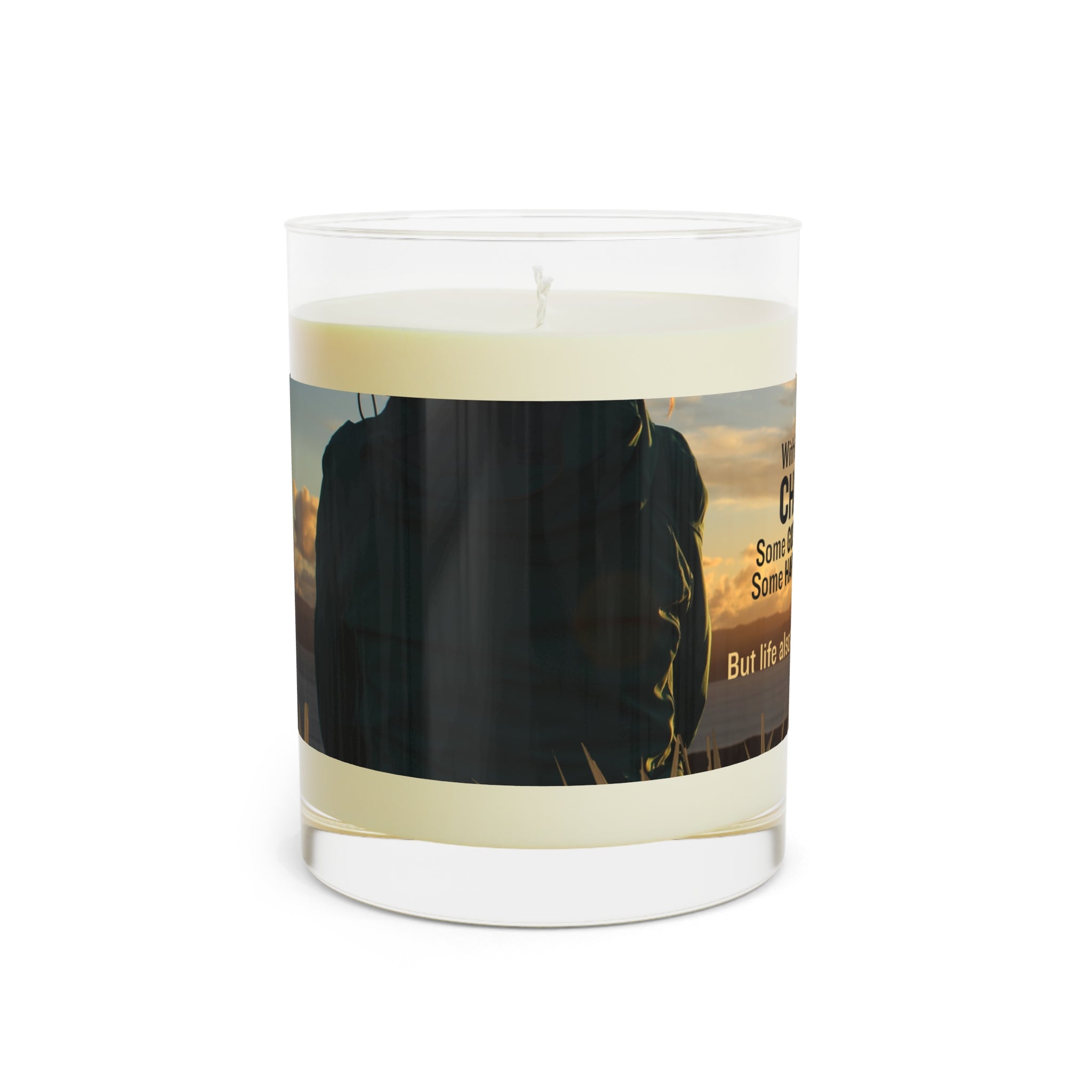 Photo depicting the ​Life Comes with Cats Scented Candle - Full Glass, 11oz from EpiAl's Shop.