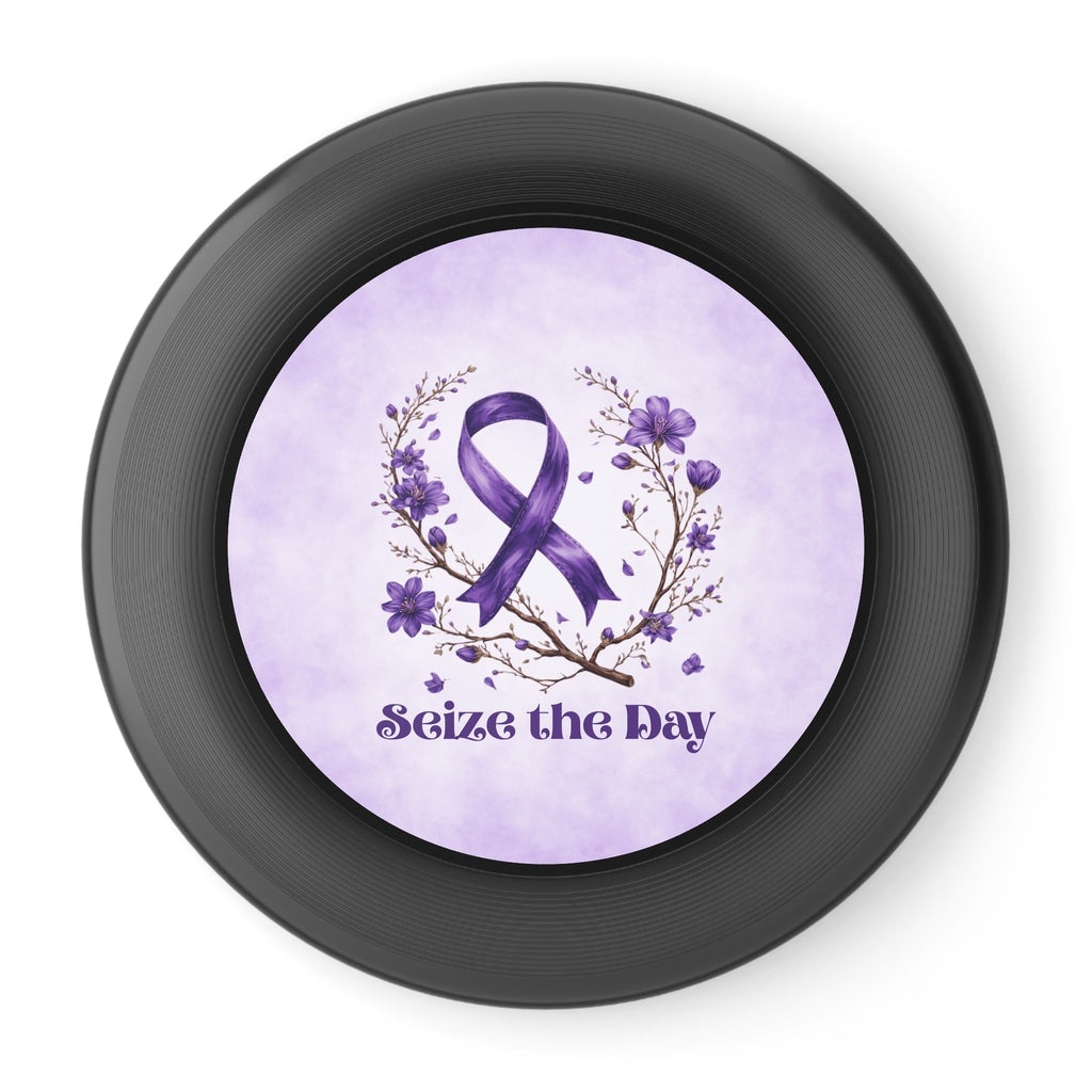 Purple Floral Seize the Day Frisbee - Inspirational Sports