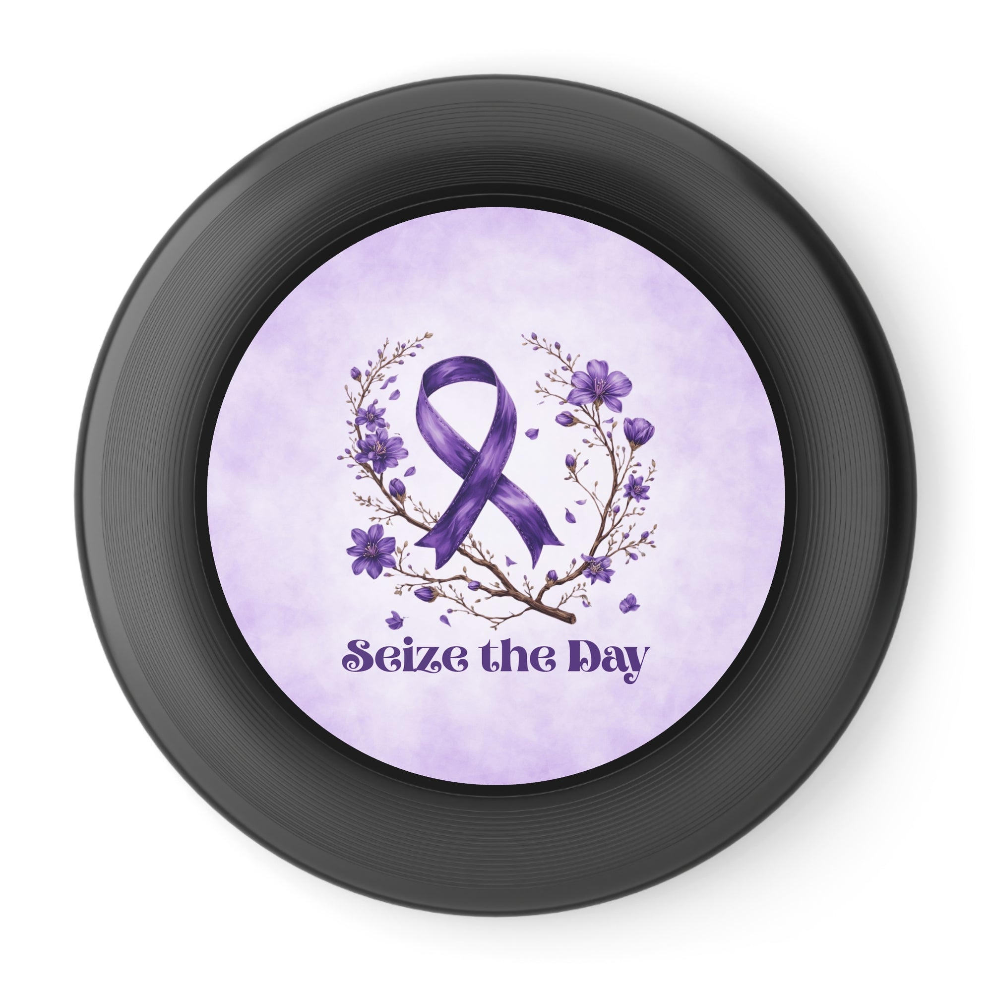 Purple Floral Seize the Day Frisbee - Inspirational Sports