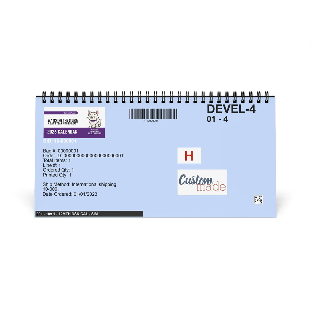 Watching the Signs: A Cat’s Year With Epilepsy Desktop Calendar (Epileptic AL)