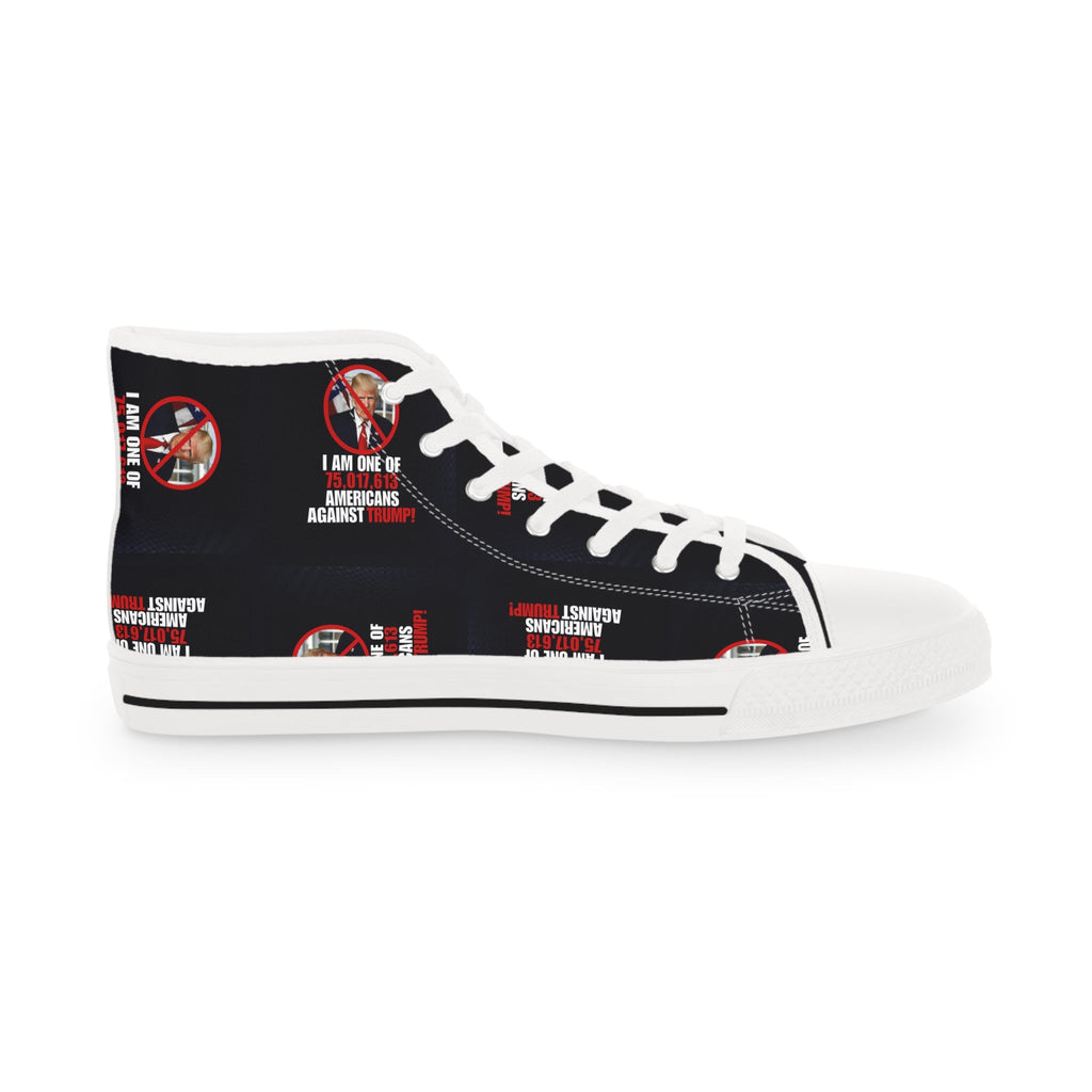 Men's High Top Sneakers - 'One of the Americans Against Trump' Footwear Printify