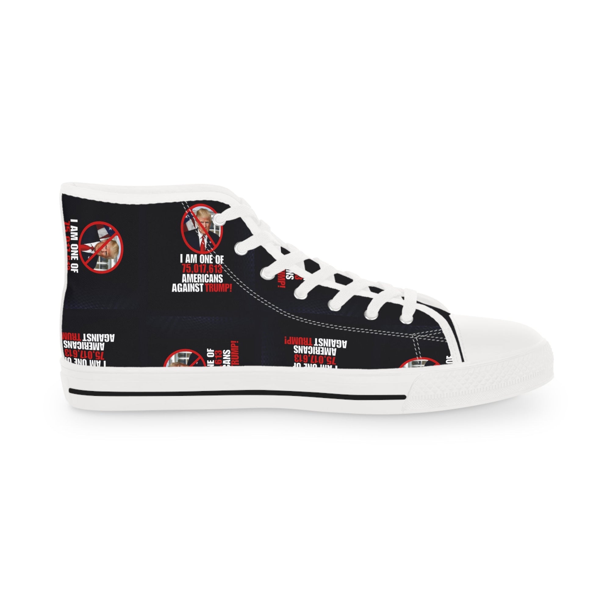 Men's High Top Sneakers - 'One of the Americans Against Trump' Footwear Printify