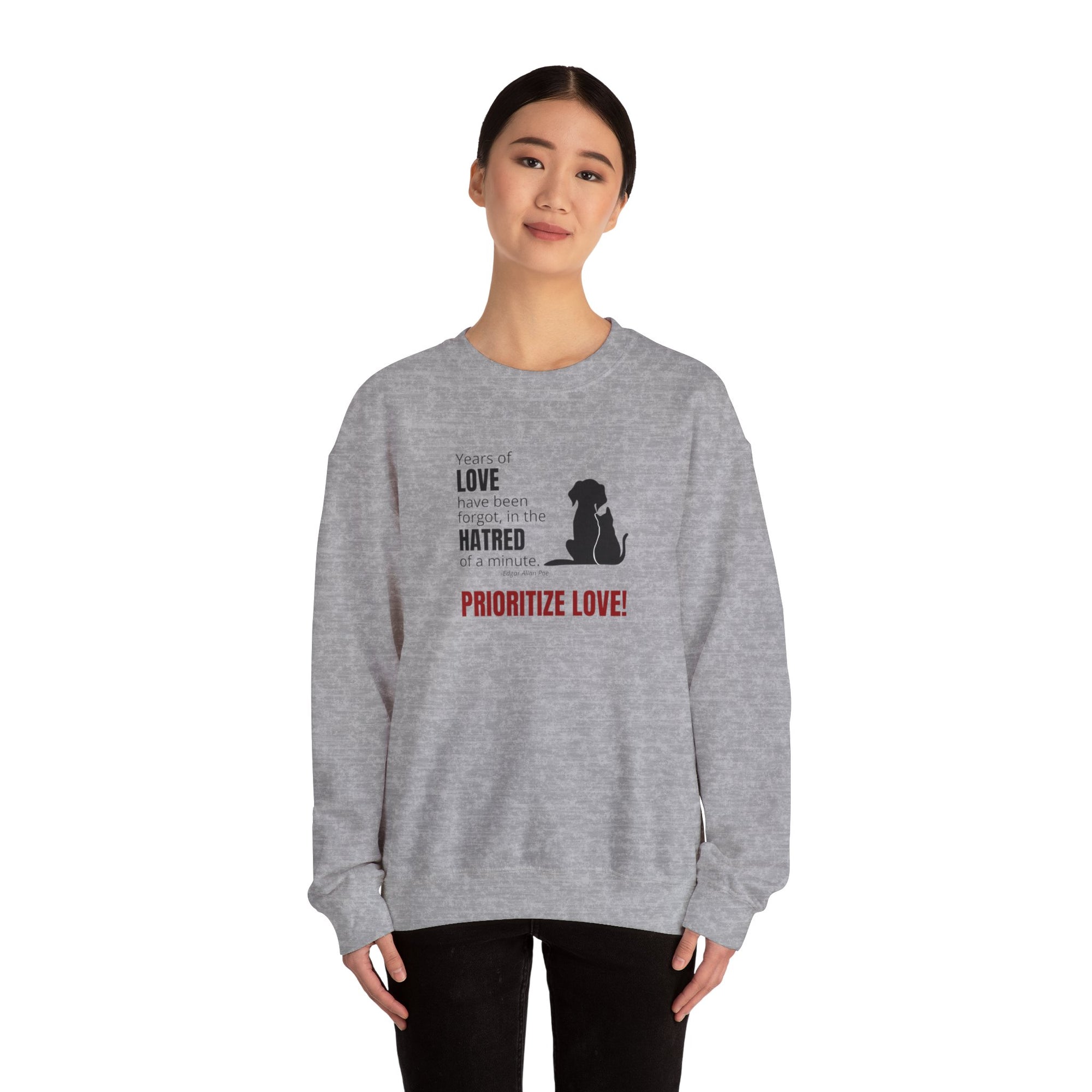 Prioritize Love Unisex Heavy Blend™ Crewneck Sweatshirt