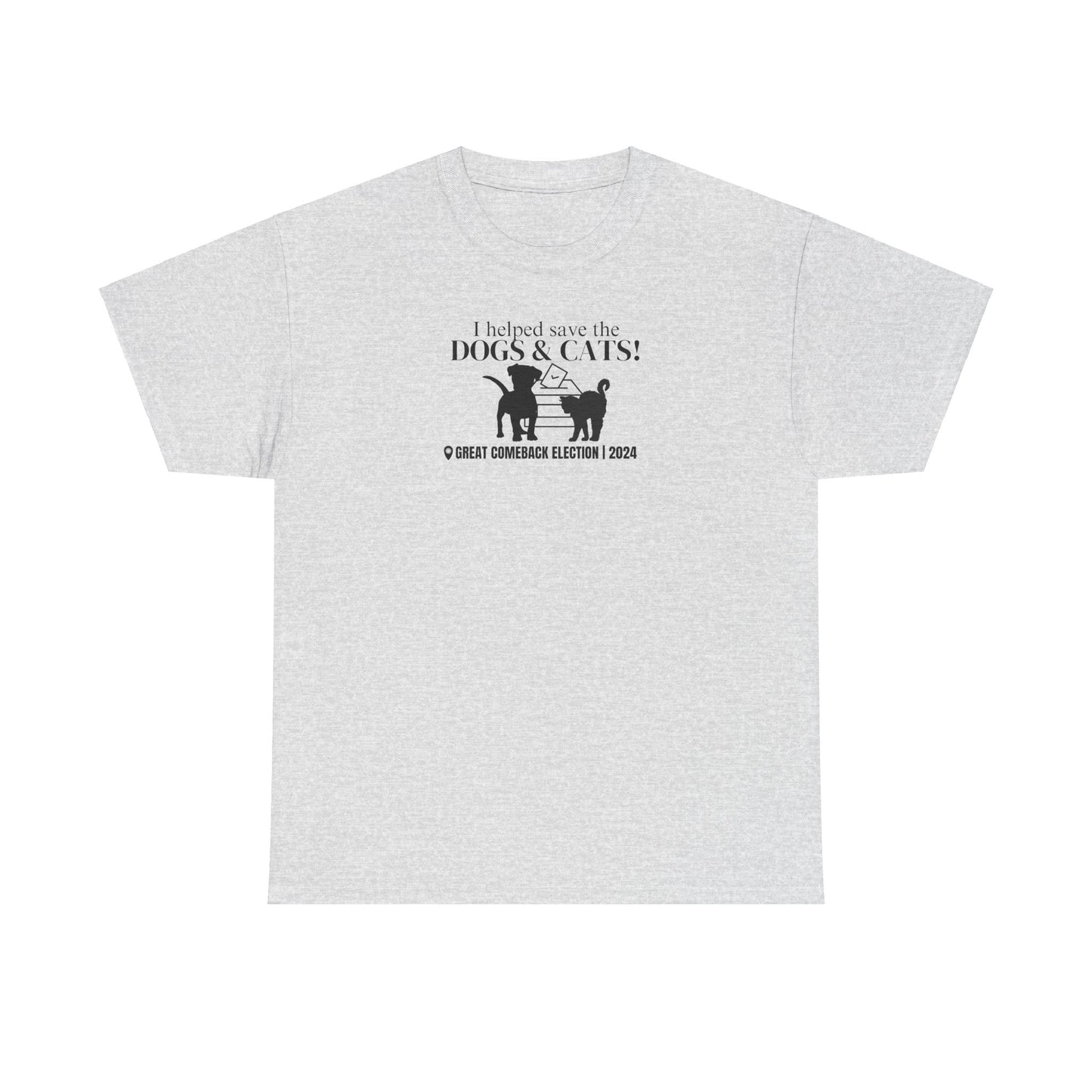Helped Save the Cats & Dogs Unisex Heavy Cotton Tee