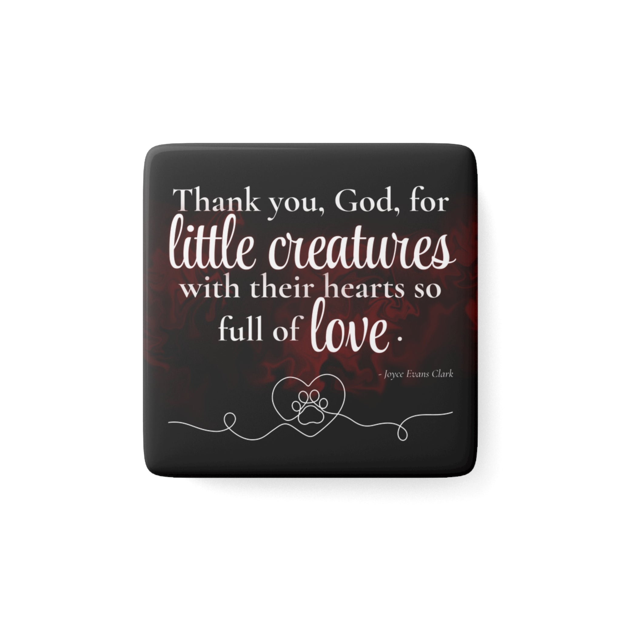 Photo depicting the ​Little Creatures Porcelain Magnet, Square from EpiAl's Shop.