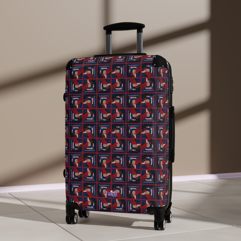 Trump Country Constitution God Patterned Suitcase