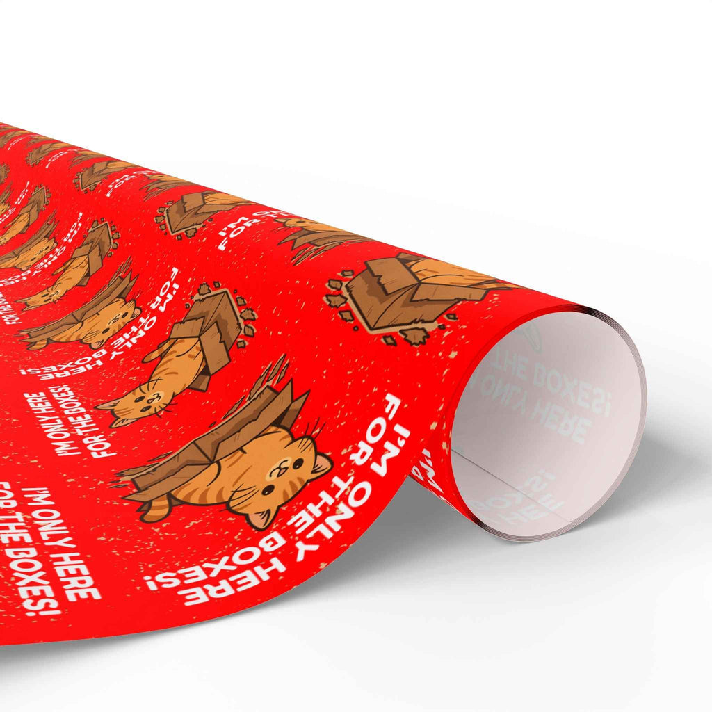 I’m Only Here for the Boxes – Funny Cat-Themed Wrapping Paper