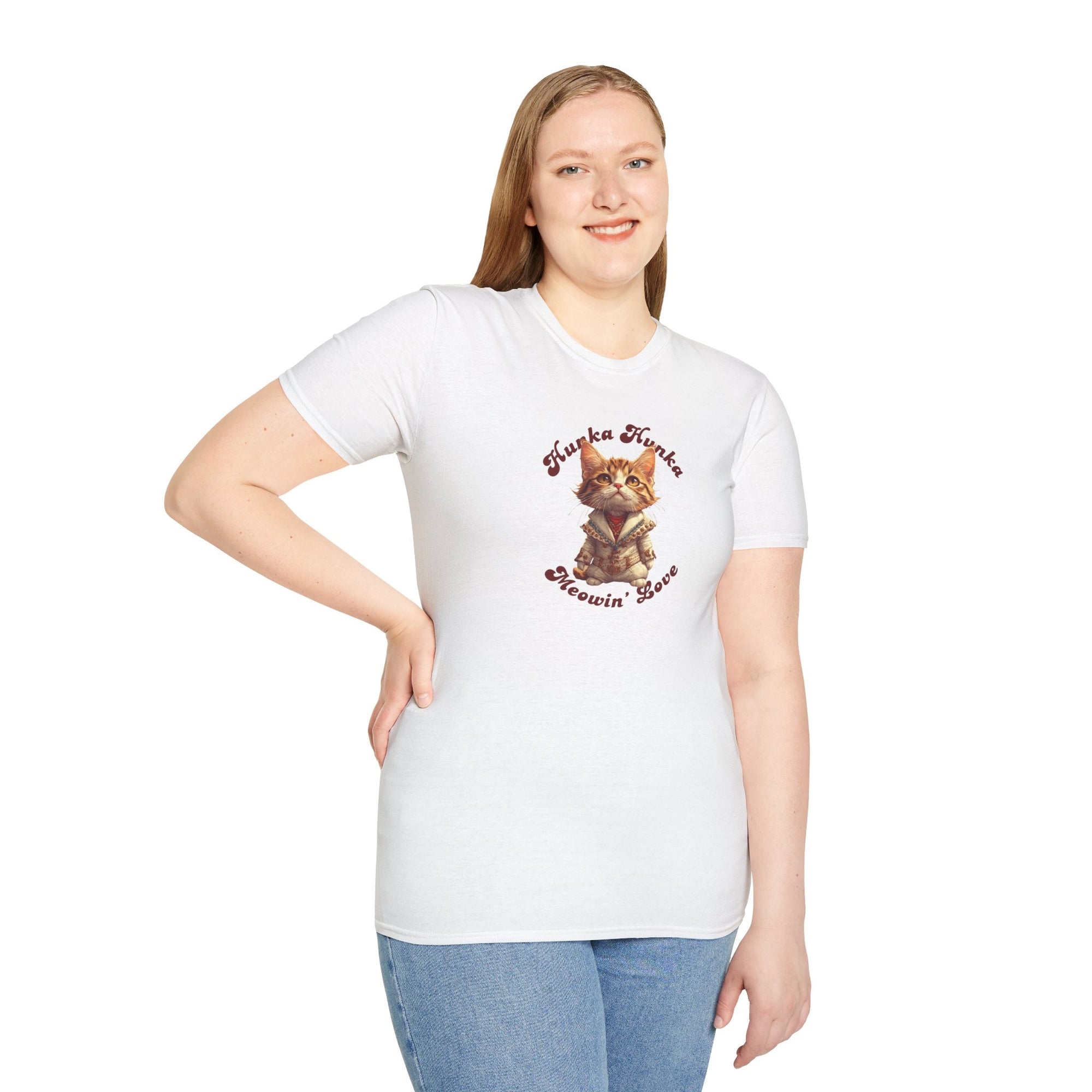 Hunka Hunka Meowin’ Love Graphic Unisex T-Shirt