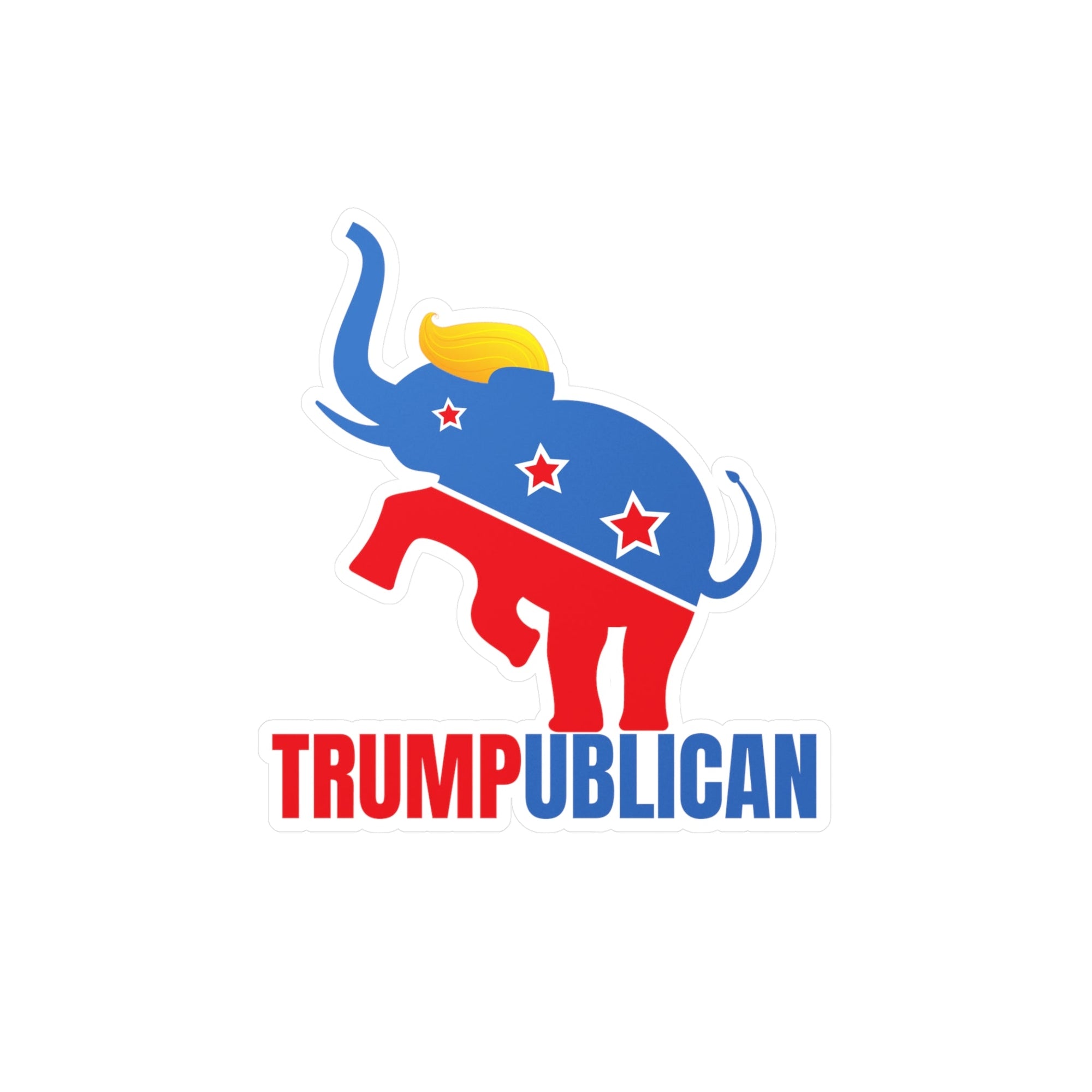 Trumpublican Elephant Vinyl Decal - Funny Political Sticker for Car, Laptop, or Home Printify
