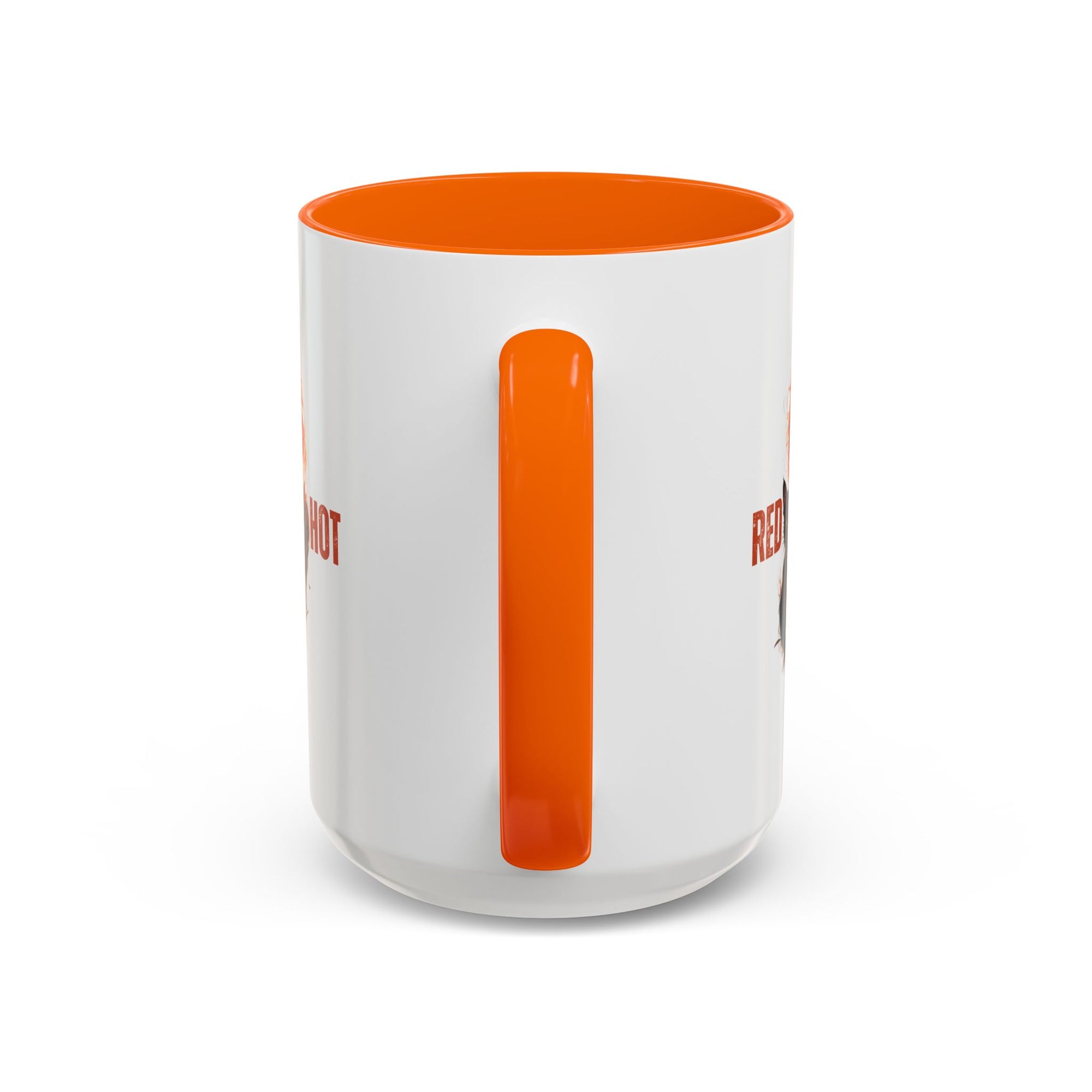 Red Hot Coffee Mug with Artistic Cat-Themed Design