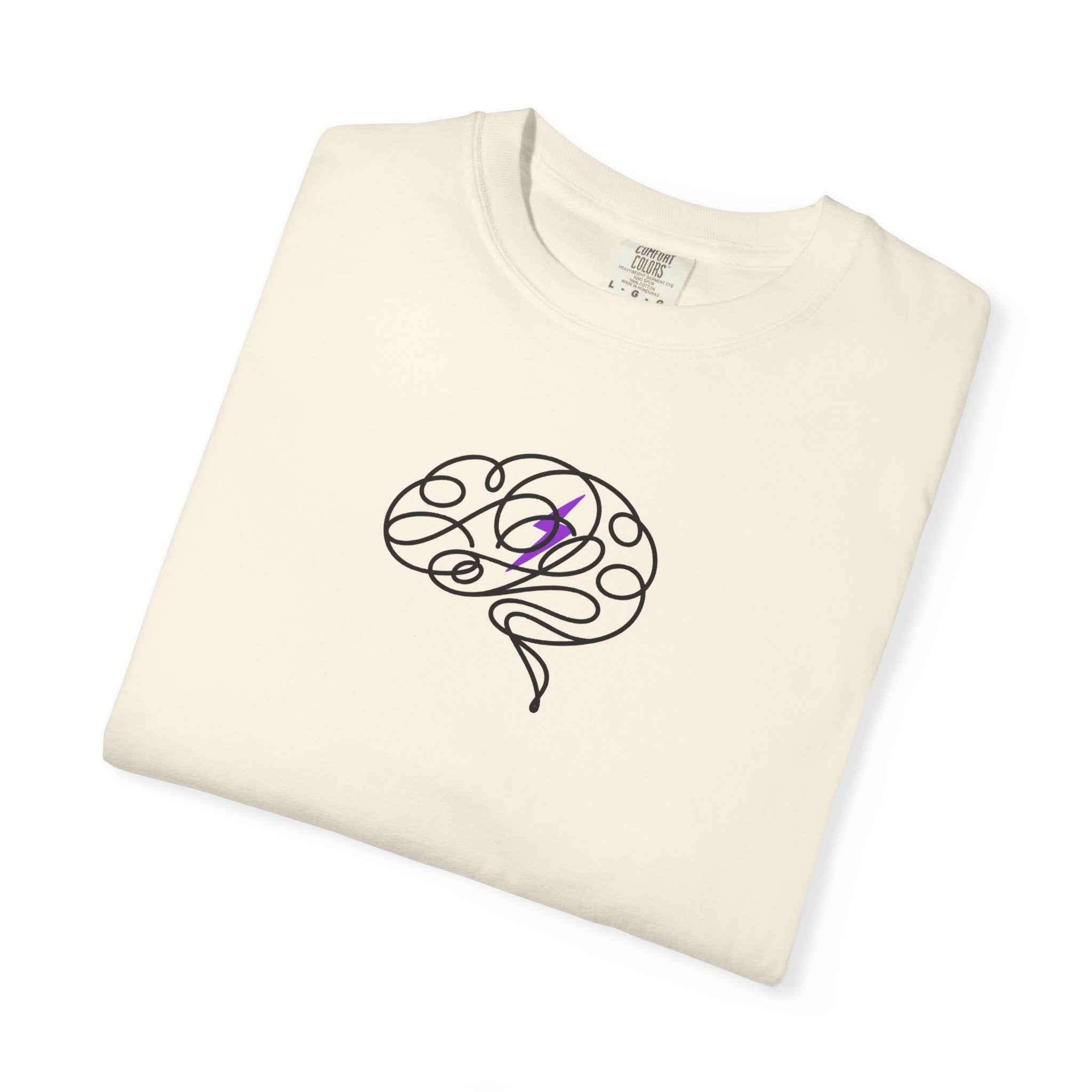 Abstract Brain Line Art T-Shirt – Epilepsy Awareness Edition