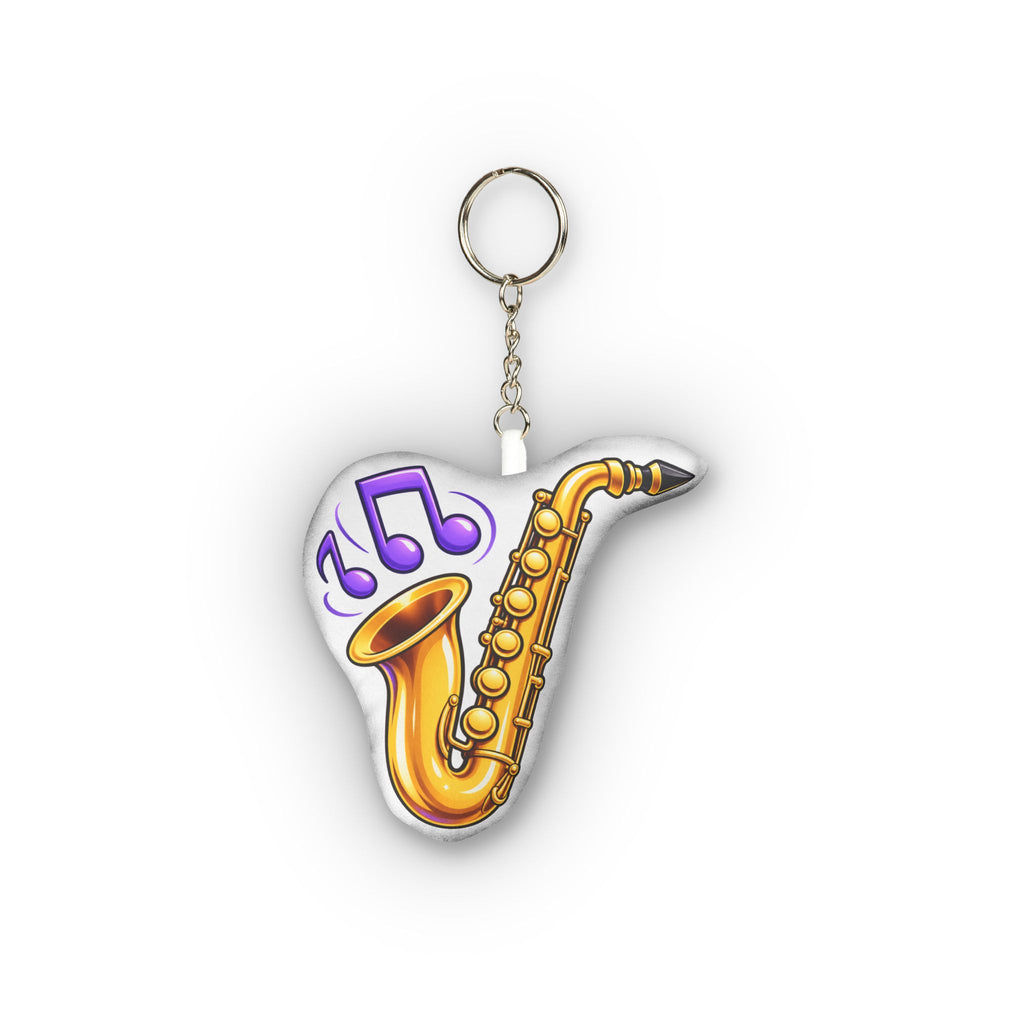 Saxophone Meme Plush Keychain | Double-Sided Musical Reaction Keyring