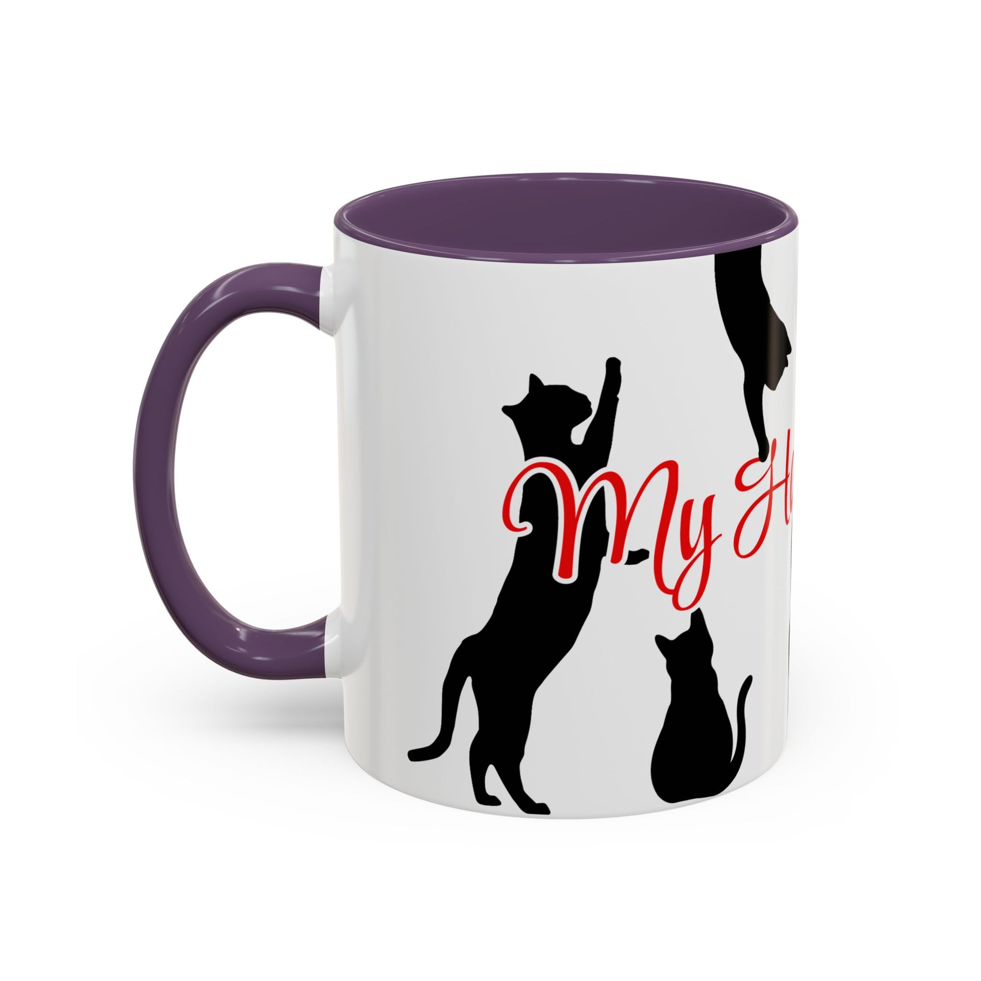Silhouette Cat Lovers Accent Mug