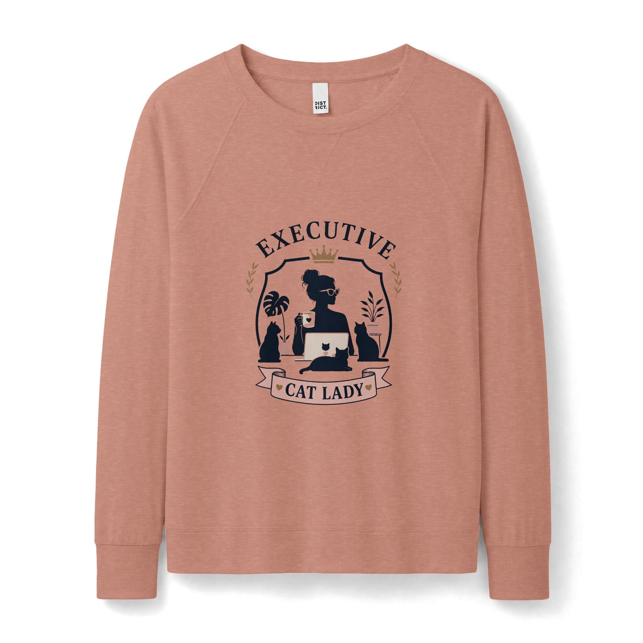 Executive Cat Lady Lightweight Sweatshirt | Women’s Cat Lover Crewneck