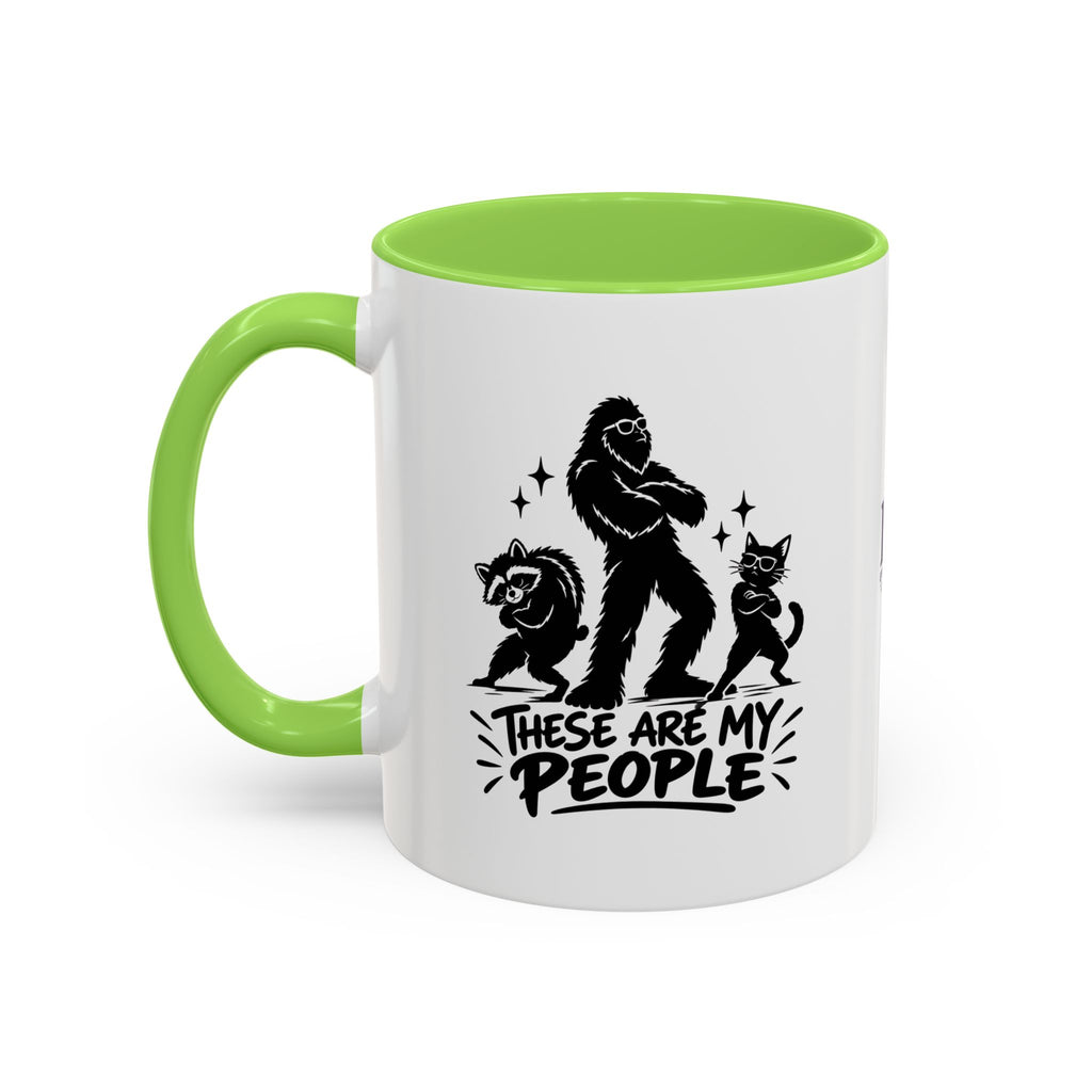 These Are My People Bigfoot, Raccoon & Cat Accent Coffee Mug | 11oz & 15oz