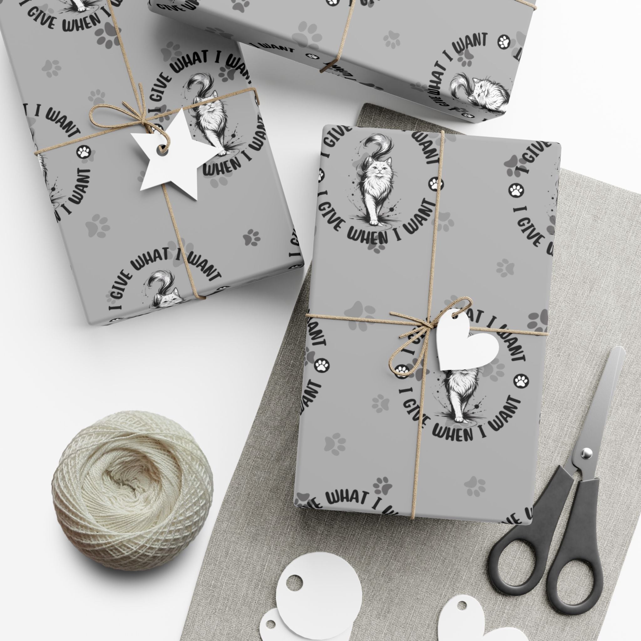 I Give What I Want – Cat Lover Gift Wrap (All-Occasion)