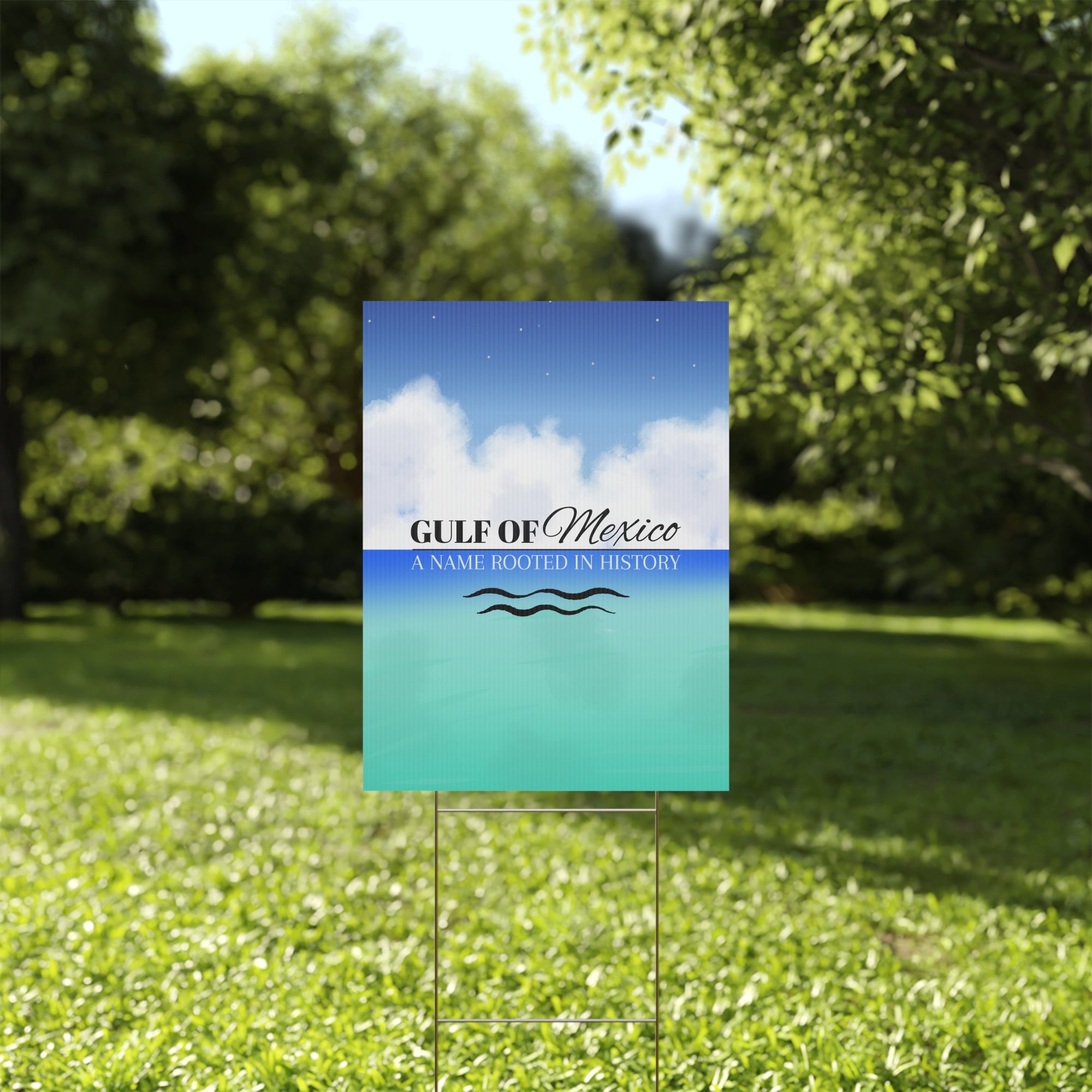 Gulf of Mexico Plastic Yard Sign