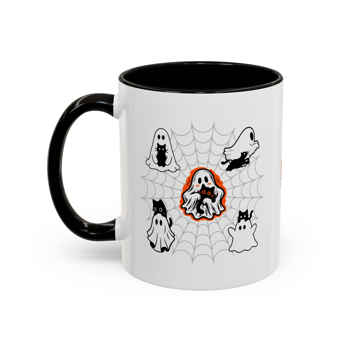 Ghost Cats Halloween Accent Mug (11oz, 15oz)