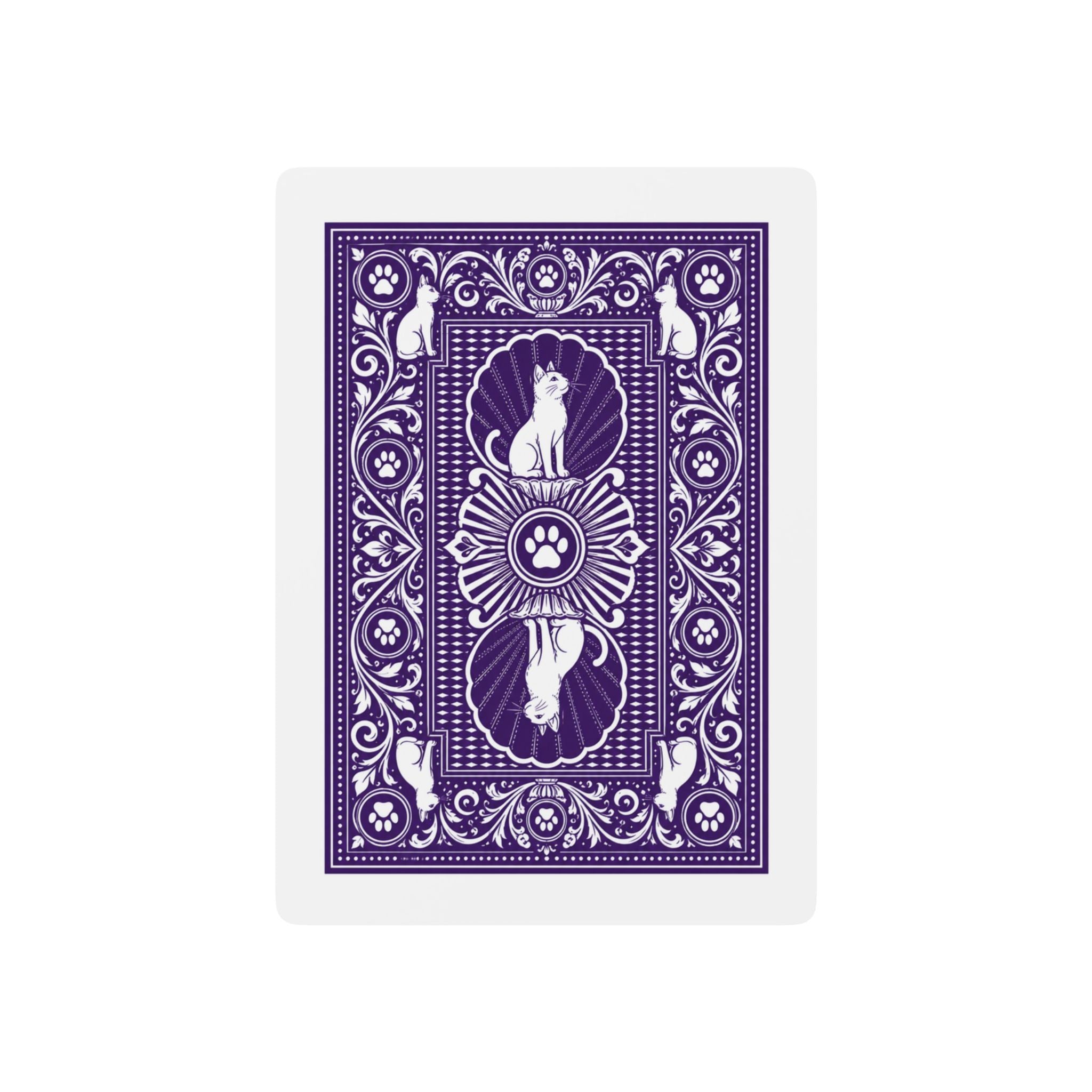 Cat Authority Playing Cards – Purple Paw Deck | Premium Poker Cards