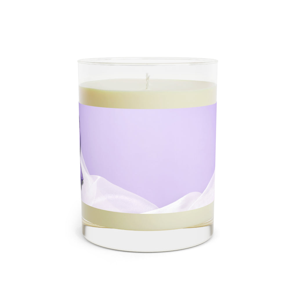 Sketchy Purple Ribbon Scented Candle, Gift for Epilepsy Warriors