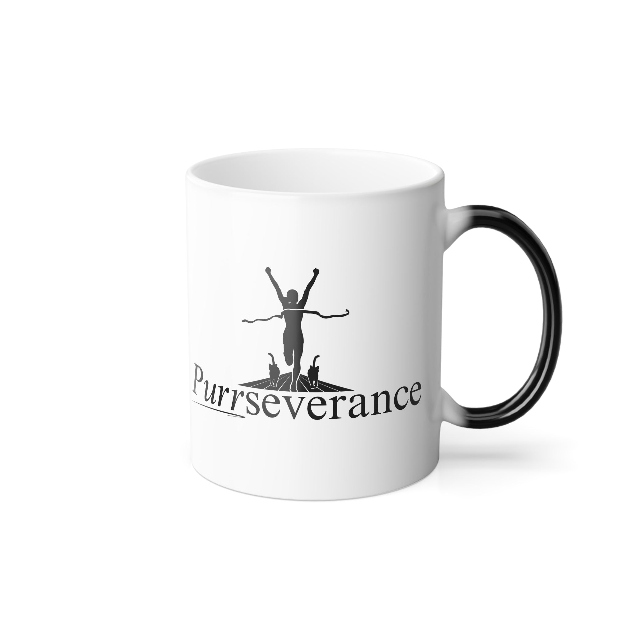 Photo depicting the ​Purrseverance Color Morphing Mug, 11oz from EpiAl's Shop.