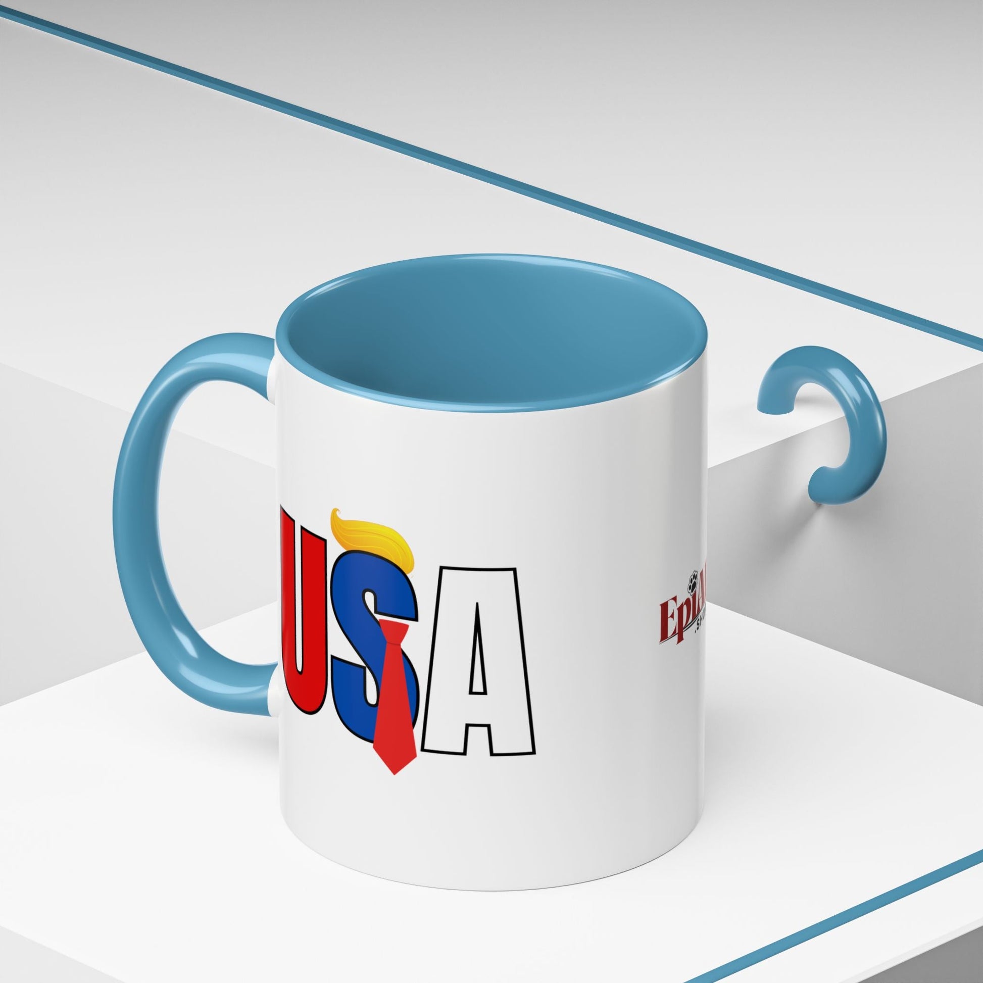 Trump USA Accent Coffee Mug Printify