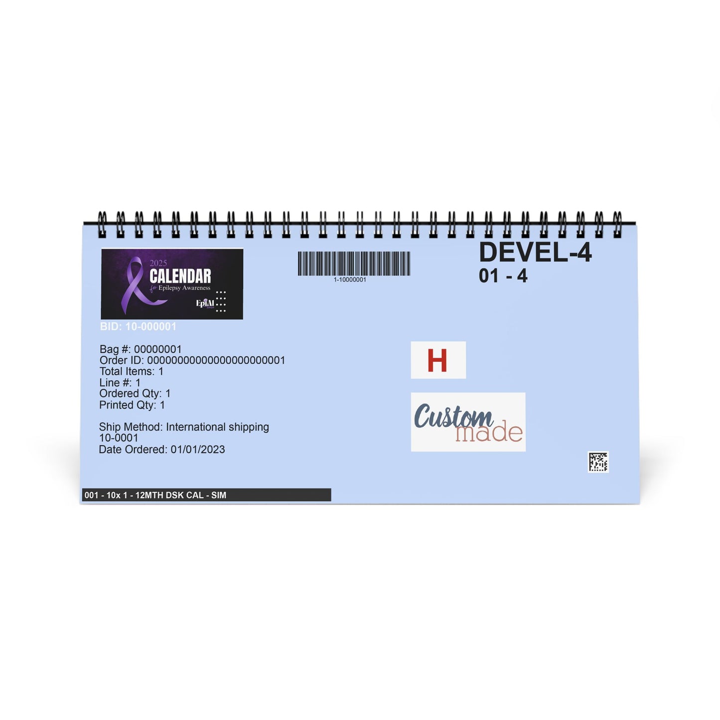 Epilepsy Awareness Month-by-Month Desktop Calendar (2025 grid)