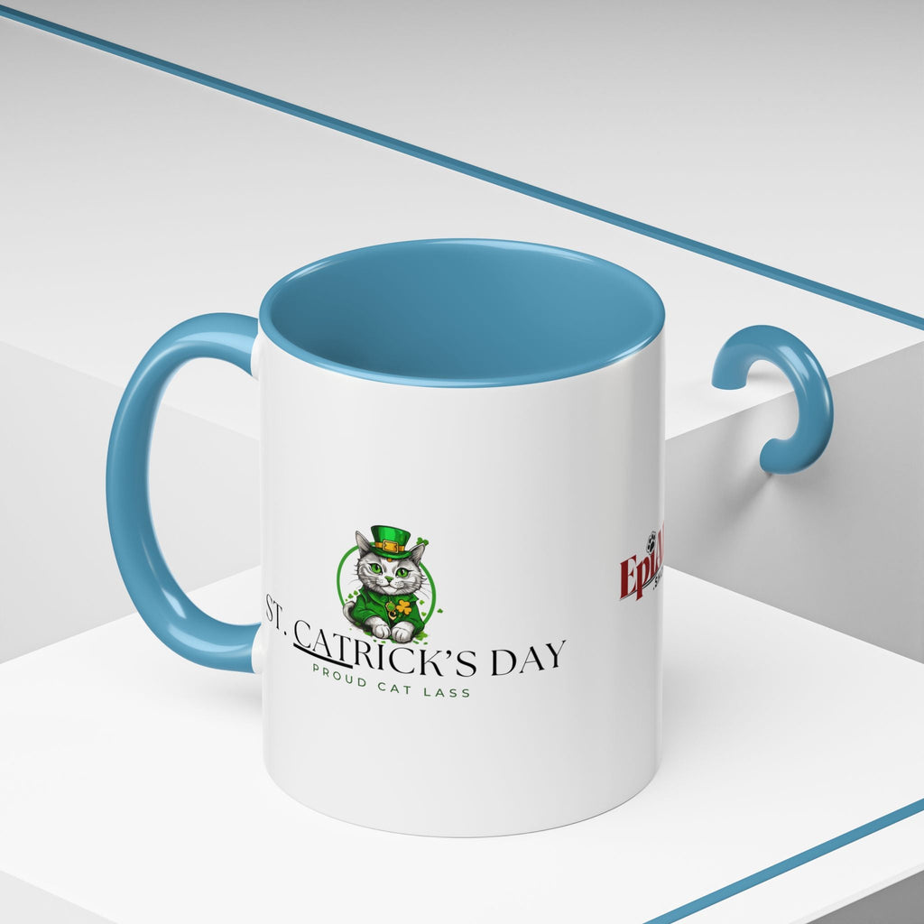 St. Patrick's Day Cat Coffee Mug - Proud Cat Lass Design Printify