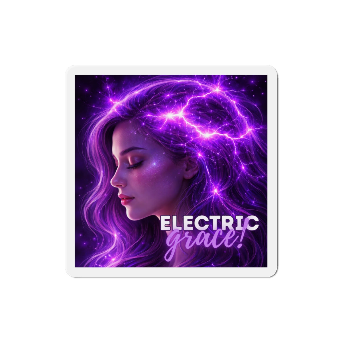 Electric Grace Magnet – Purple Energy Art Design