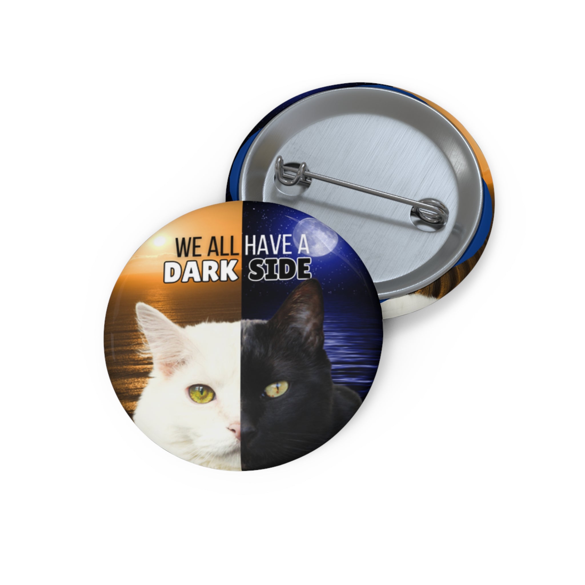Photo depicting the ​Dark Side Pin Buttons from EpiAl's Shop.