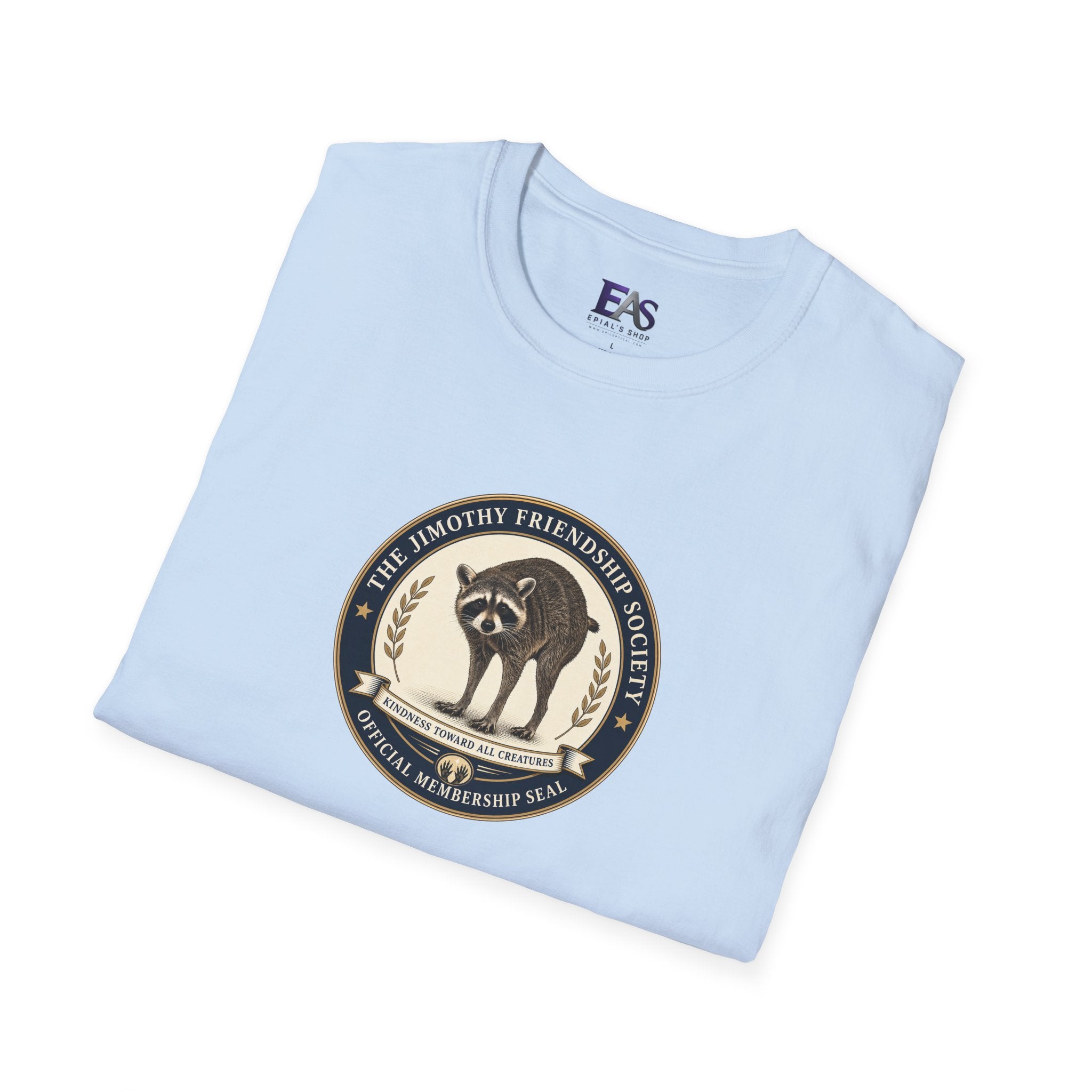 The Jimothy Friendship Society T-Shirt | Raccoon Membership Seal Tee