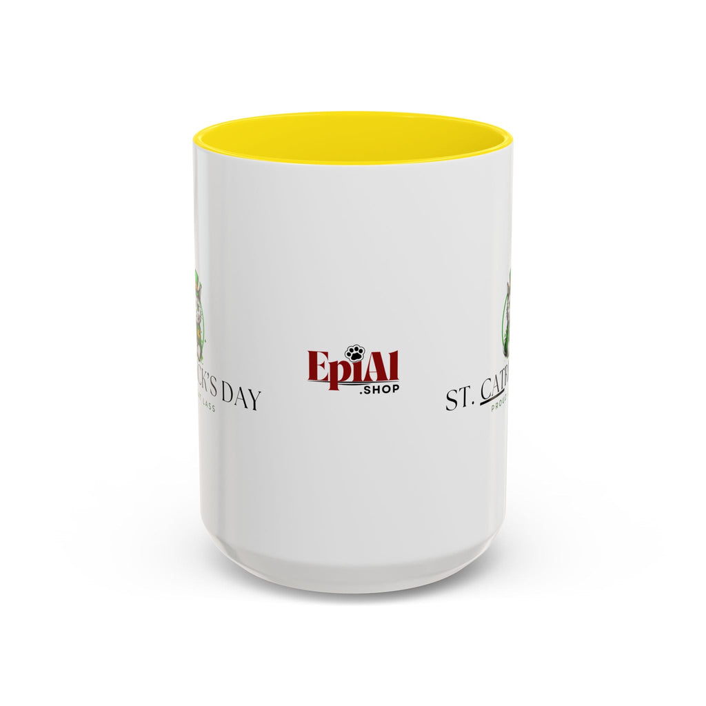 St. Patrick's Day Cat Coffee Mug - Proud Cat Lass Design Printify